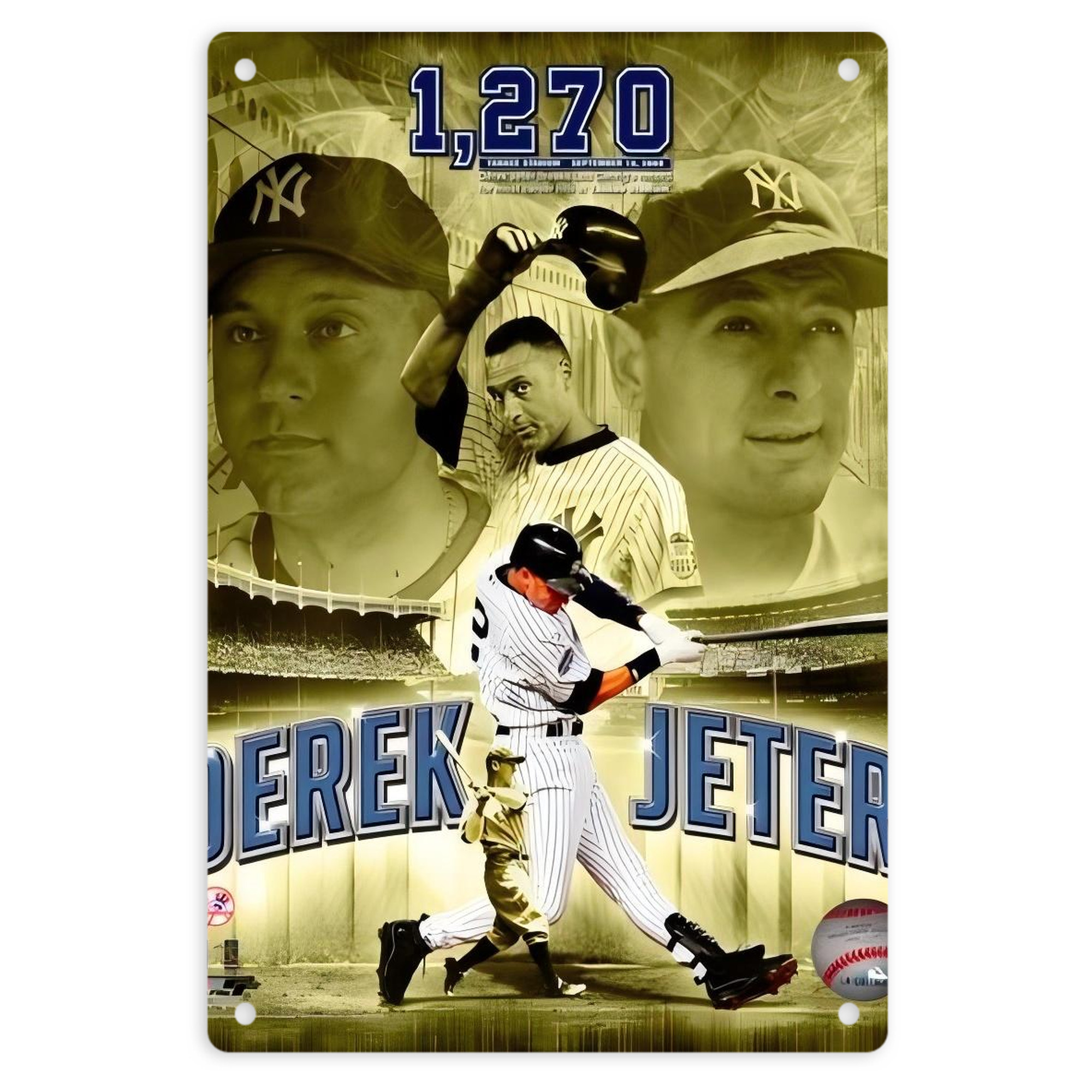Derek Jeter 86 8x12inch Vertical Aluminum Sign - Durable Fade-Resistant Indoor/Outdoor Safety & Information Plaque For Office, Hotel, Restaurant, Bar, Public Spaces