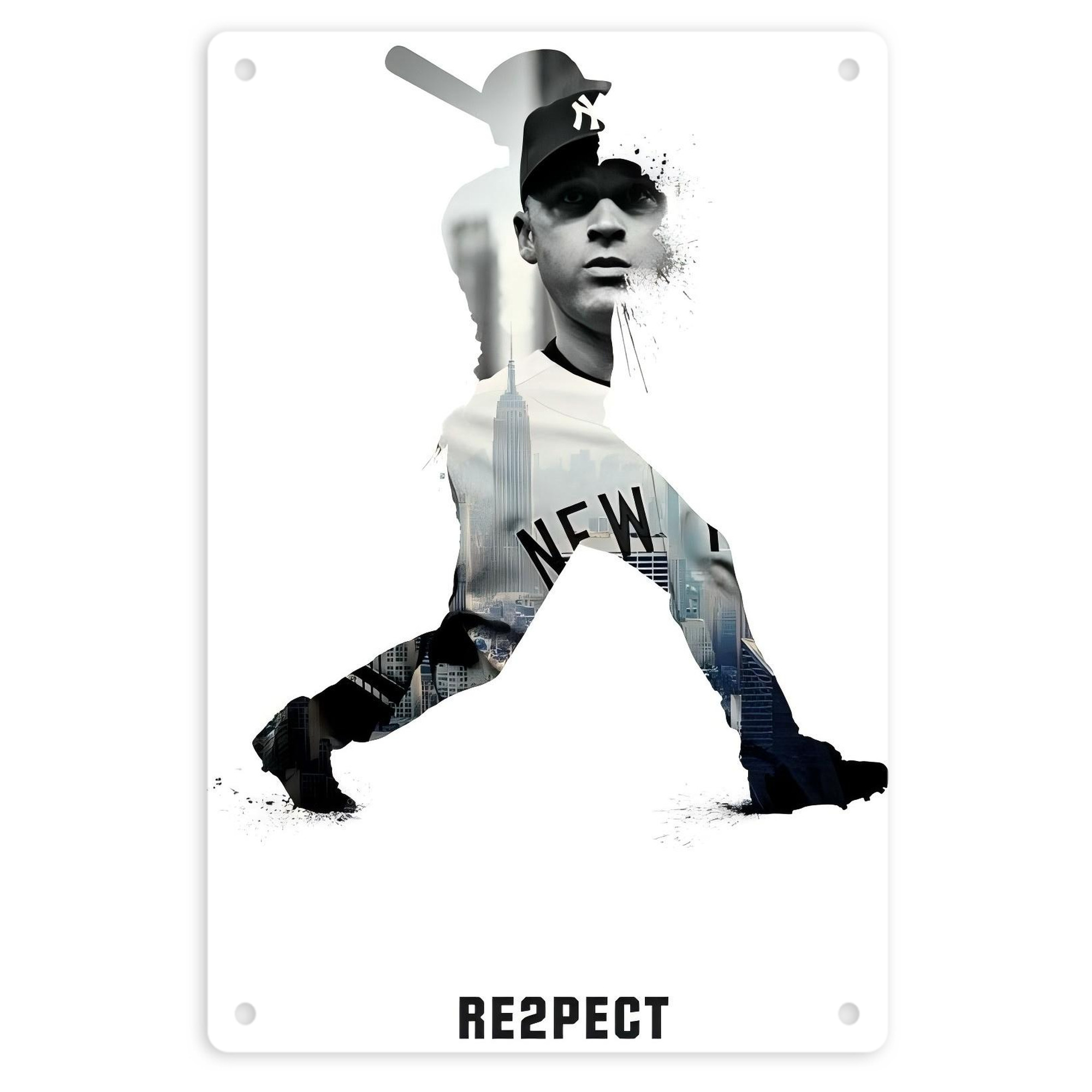 Derek Jeter 98 8x12inch Vertical Aluminum Sign - Durable Fade-Resistant Indoor/Outdoor Safety & Information Plaque For Office, Hotel, Restaurant, Bar, Public Spaces