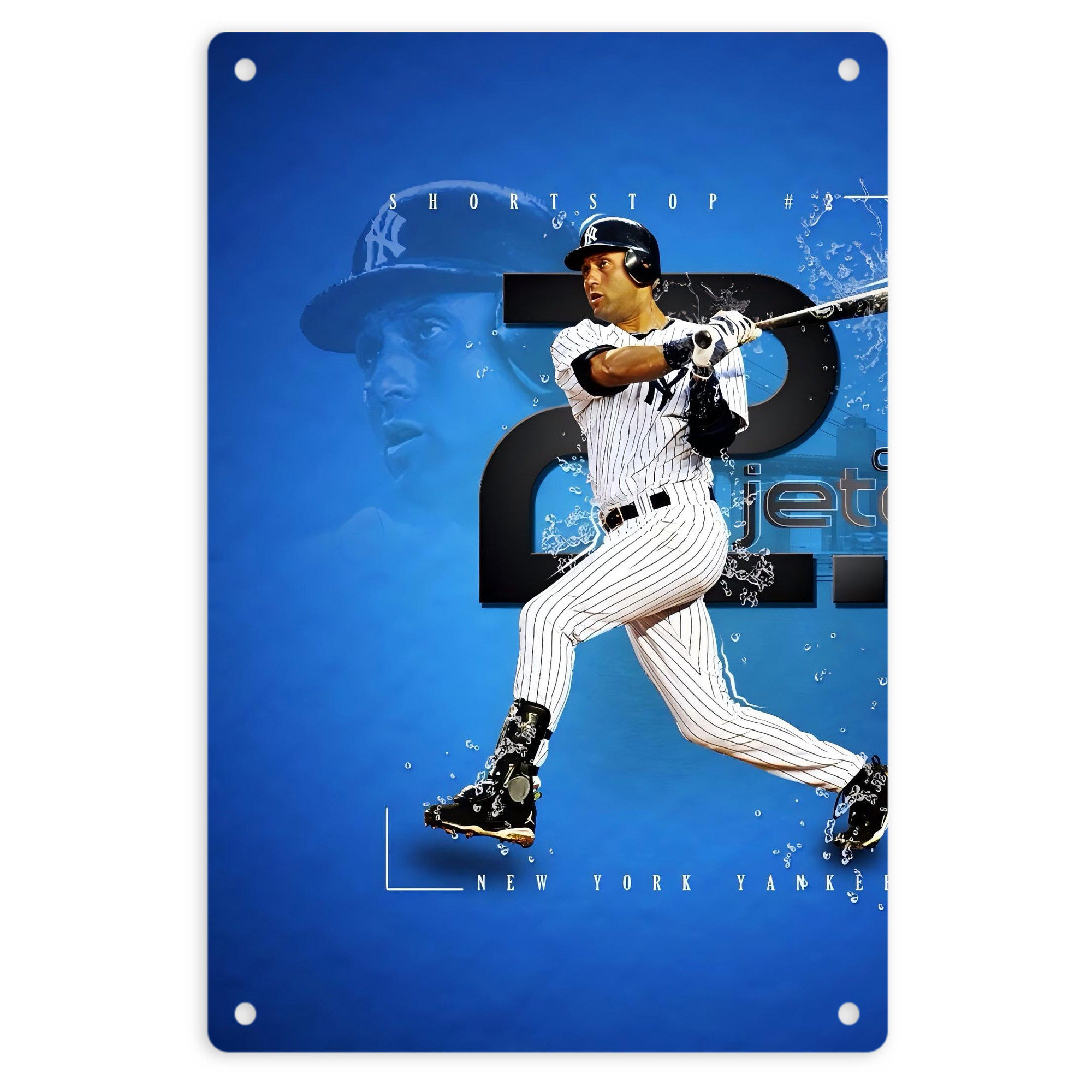 Derek Jeter 107 8x12inch Vertical Aluminum Sign - Durable Fade-Resistant Indoor/Outdoor Safety & Information Plaque For Office, Hotel, Restaurant, Bar, Public Spaces