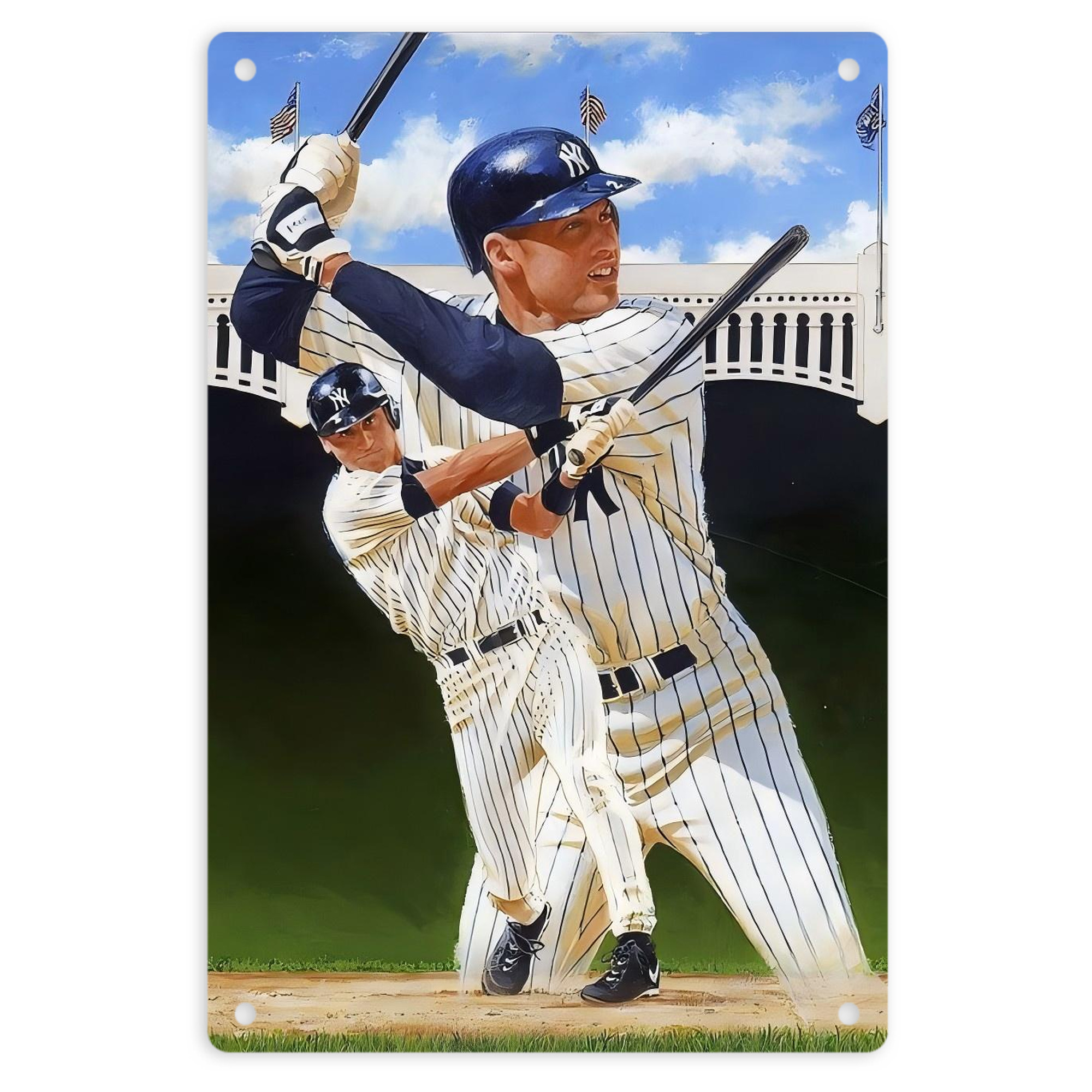 Derek Jeter 108 8x12inch Vertical Aluminum Sign - Durable Fade-Resistant Indoor/Outdoor Safety & Information Plaque For Office, Hotel, Restaurant, Bar, Public Spaces