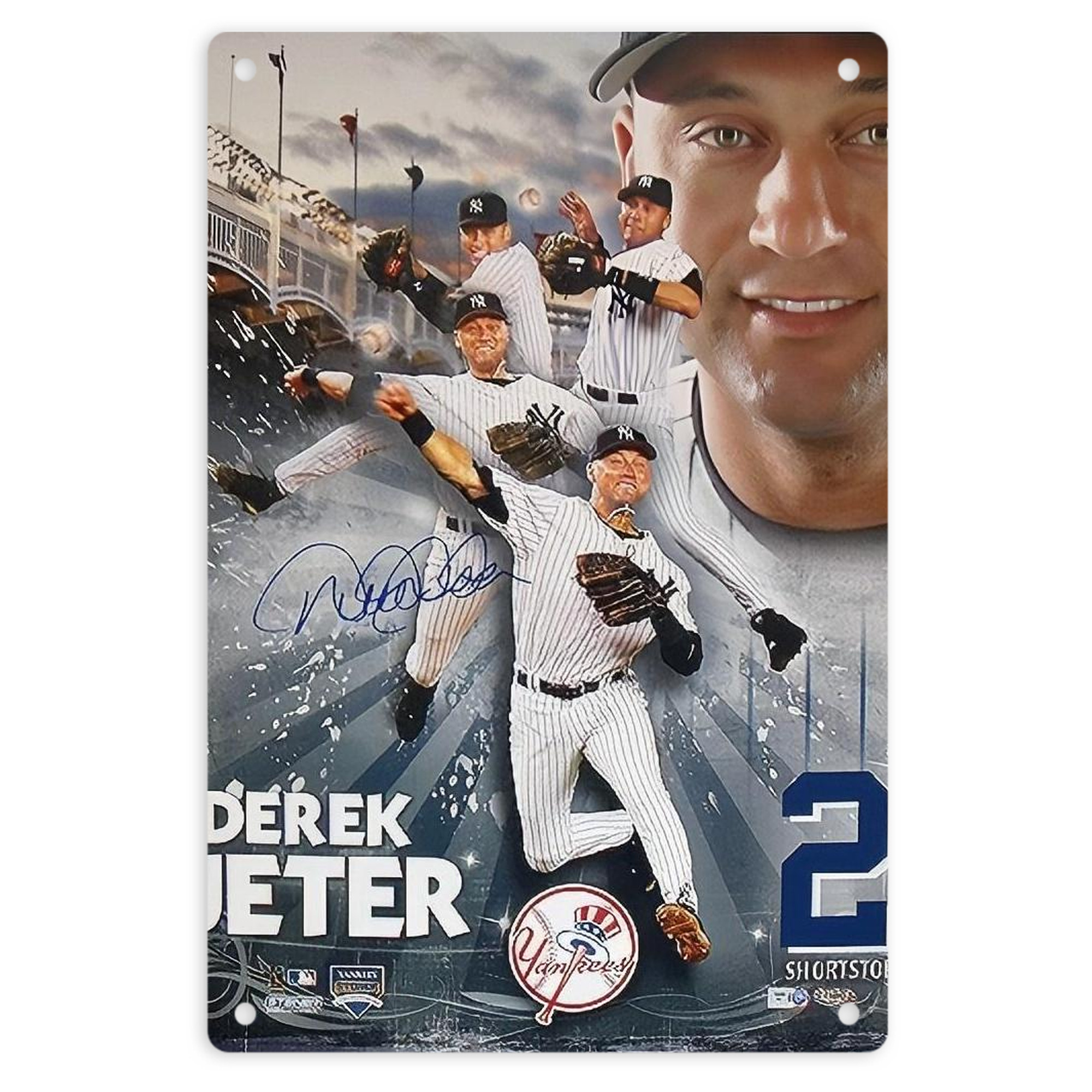 Derek Jeter 109 8x12inch Vertical Aluminum Sign - Durable Fade-Resistant Indoor/Outdoor Safety & Information Plaque For Office, Hotel, Restaurant, Bar, Public Spaces