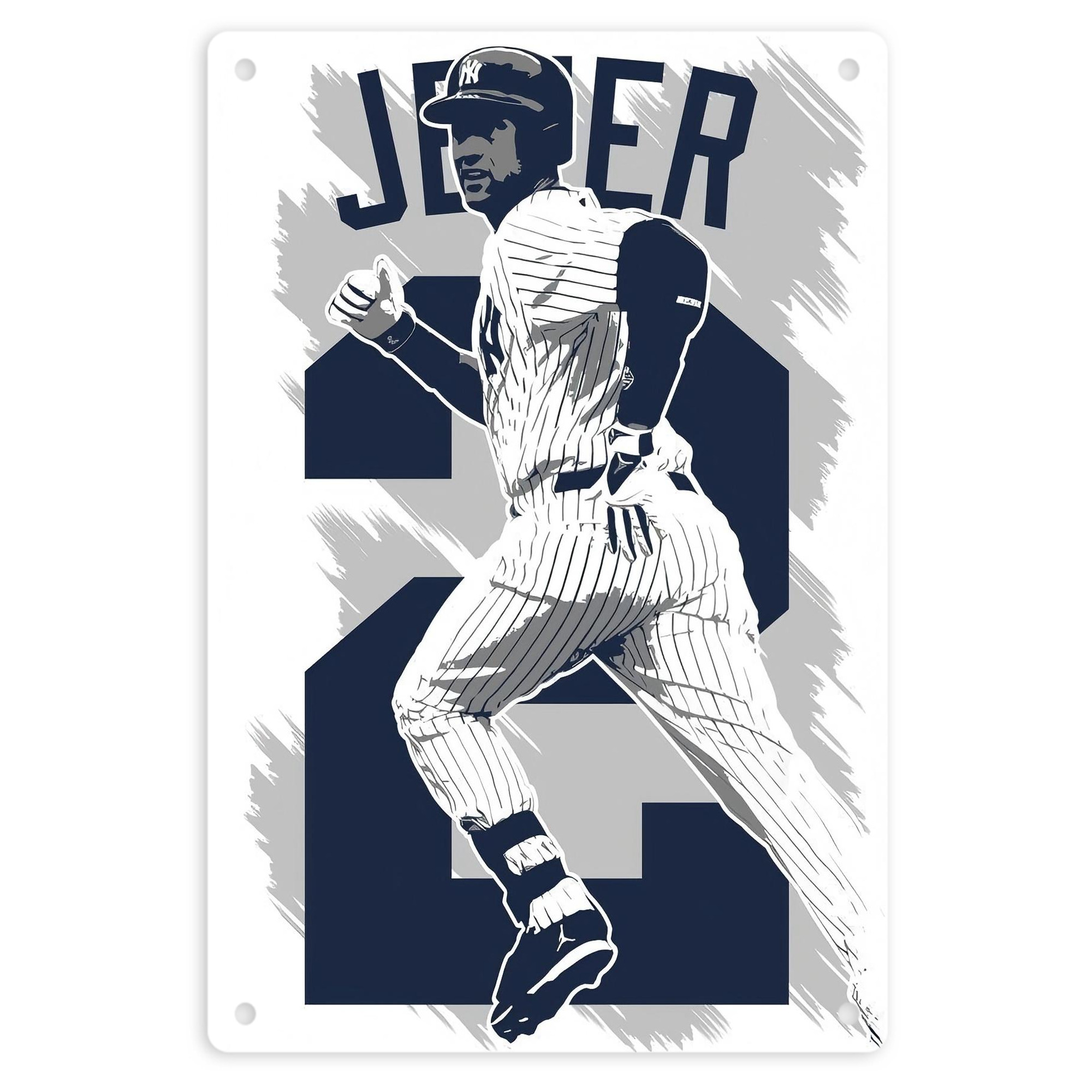 Derek Jeter 113 8x12inch Vertical Aluminum Sign - Durable Fade-Resistant Indoor/Outdoor Safety & Information Plaque For Office, Hotel, Restaurant, Bar, Public Spaces