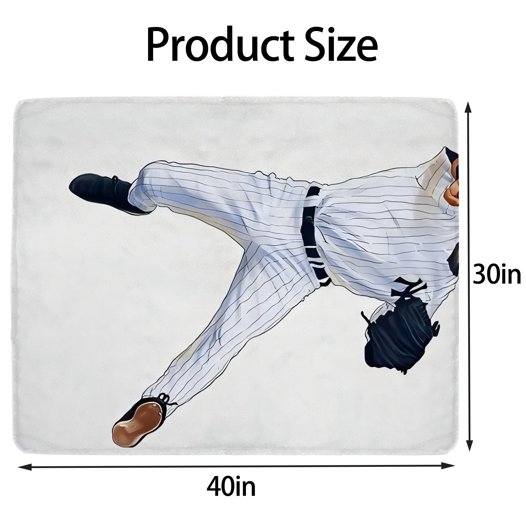 Derek Jeter 17 Soft Plush Fleece Blanket 30x40 Inch - 300GSM Flannel, Ultra Soft & Warm, Lightweight & Durable, Perfect For Kids, Adults, Couch, Bed, Camping, Travel, Gift For Family & Friends