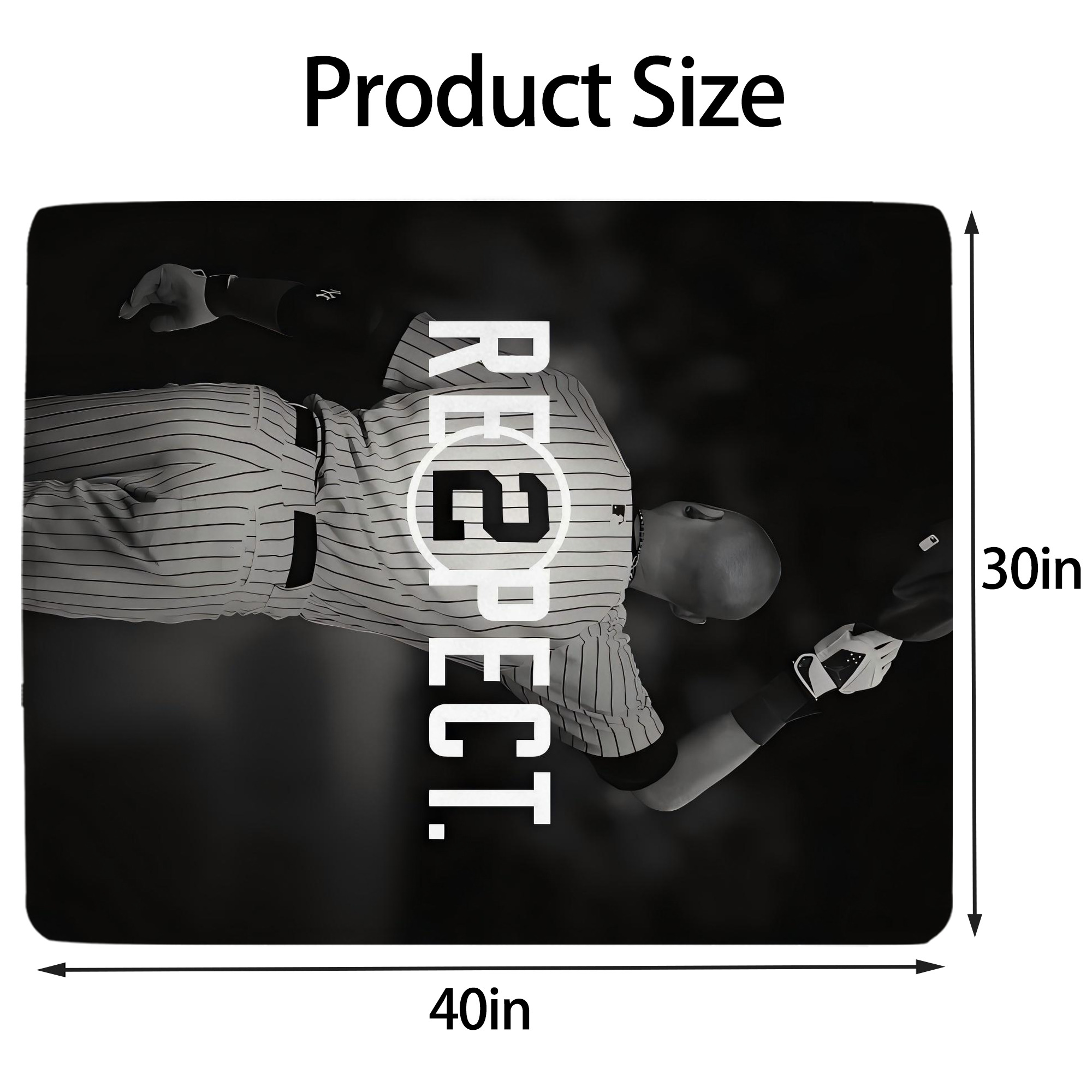 Derek Jeter 37 Soft Plush Fleece Blanket 30x40 Inch - 300GSM Flannel, Ultra Soft & Warm, Lightweight & Durable, Perfect For Kids, Adults, Couch, Bed, Camping, Travel, Gift For Family & Friends