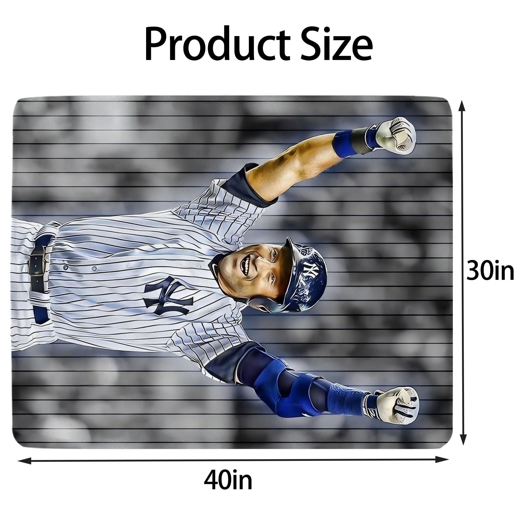 Derek Jeter 45 Soft Plush Fleece Blanket 30x40 Inch - 300GSM Flannel, Ultra Soft & Warm, Lightweight & Durable, Perfect For Kids, Adults, Couch, Bed, Camping, Travel, Gift For Family & Friends