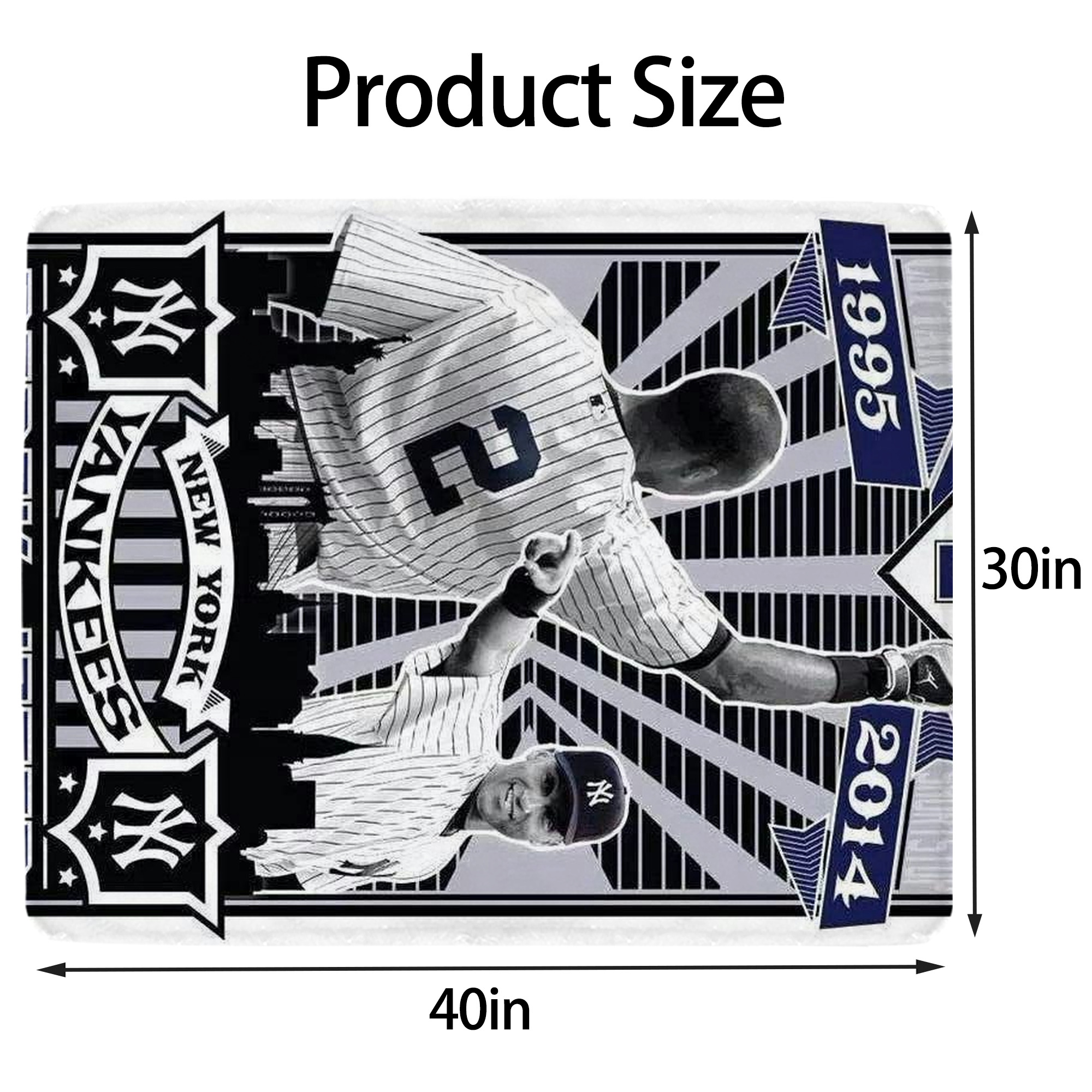 Derek Jeter 89 Soft Plush Fleece Blanket 30x40 Inch - 300GSM Flannel, Ultra Soft & Warm, Lightweight & Durable, Perfect For Kids, Adults, Couch, Bed, Camping, Travel, Gift For Family & Friends