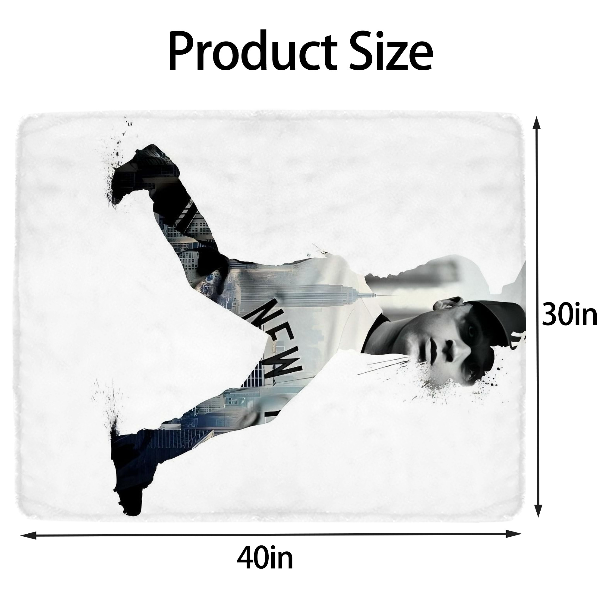 Derek Jeter 98 Soft Plush Fleece Blanket 30x40 Inch - 300GSM Flannel, Ultra Soft & Warm, Lightweight & Durable, Perfect For Kids, Adults, Couch, Bed, Camping, Travel, Gift For Family & Friends