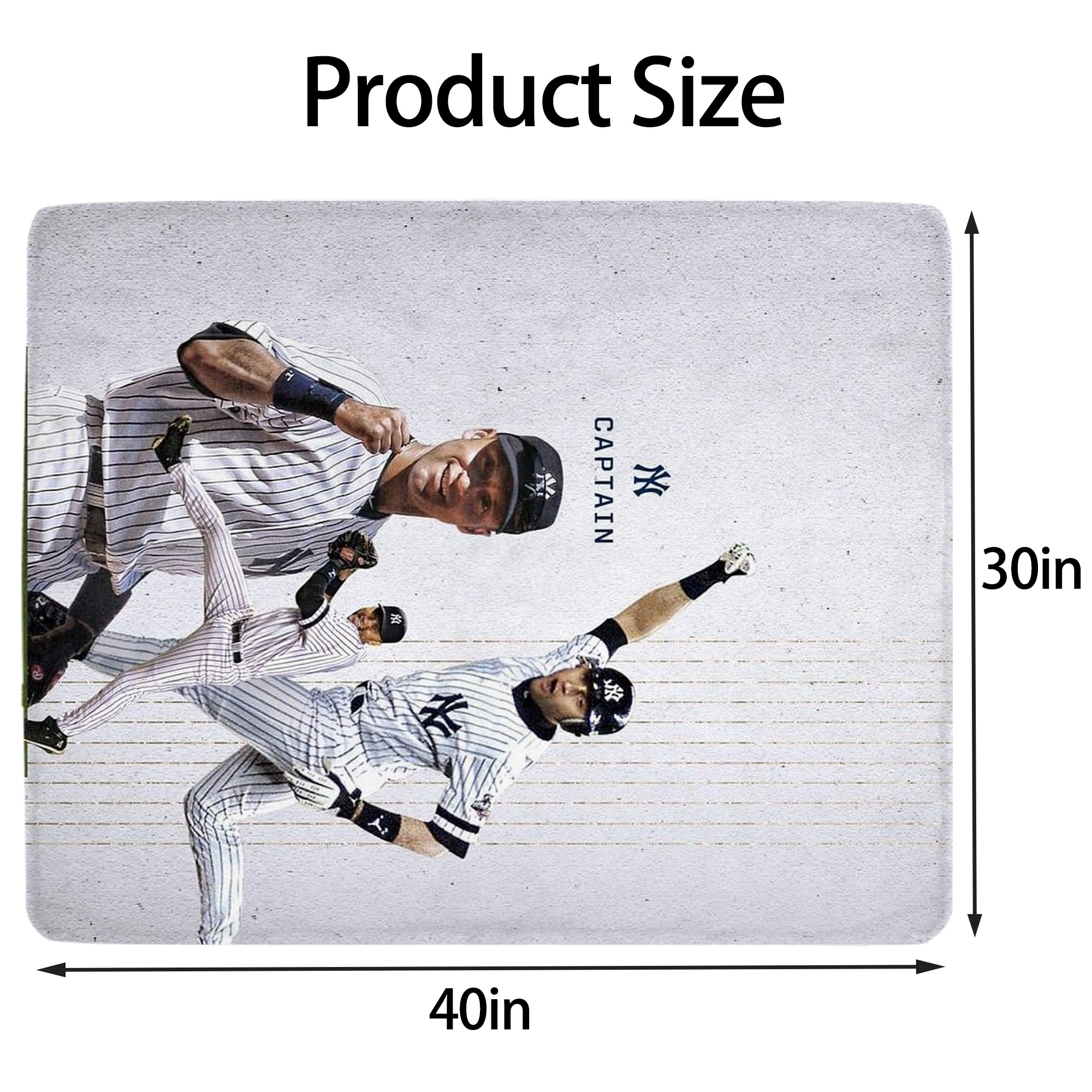 Derek Jeter 106 Soft Plush Fleece Blanket 30x40 Inch - 300GSM Flannel, Ultra Soft & Warm, Lightweight & Durable, Perfect For Kids, Adults, Couch, Bed, Camping, Travel, Gift For Family & Friends