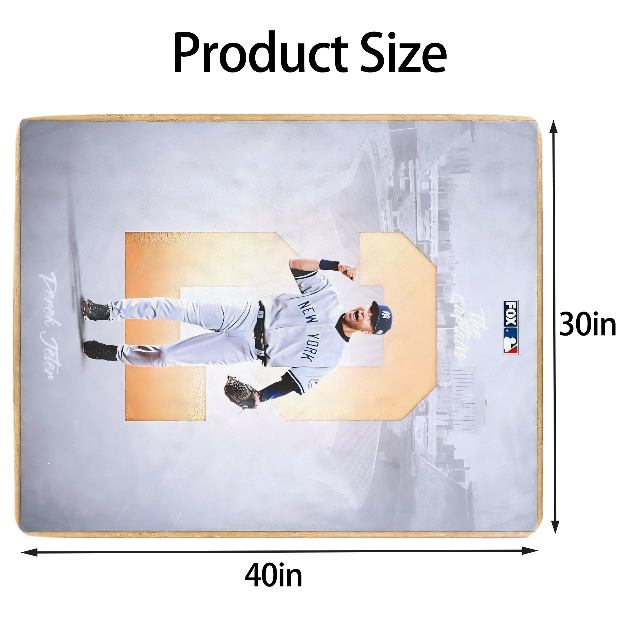 Derek Jeter 112 Soft Plush Fleece Blanket 30x40 Inch - 300GSM Flannel, Ultra Soft & Warm, Lightweight & Durable, Perfect For Kids, Adults, Couch, Bed, Camping, Travel, Gift For Family & Friends