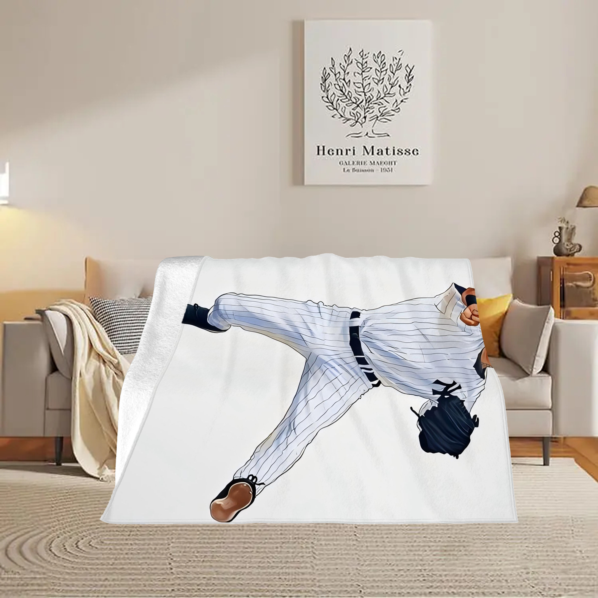 Derek Jeter 17 Soft Plush Fleece Blanket 30x40 Inch - 300GSM Flannel, Ultra Soft & Warm, Lightweight & Durable, Perfect For Kids, Adults, Couch, Bed, Camping, Travel, Gift For Family & Friends