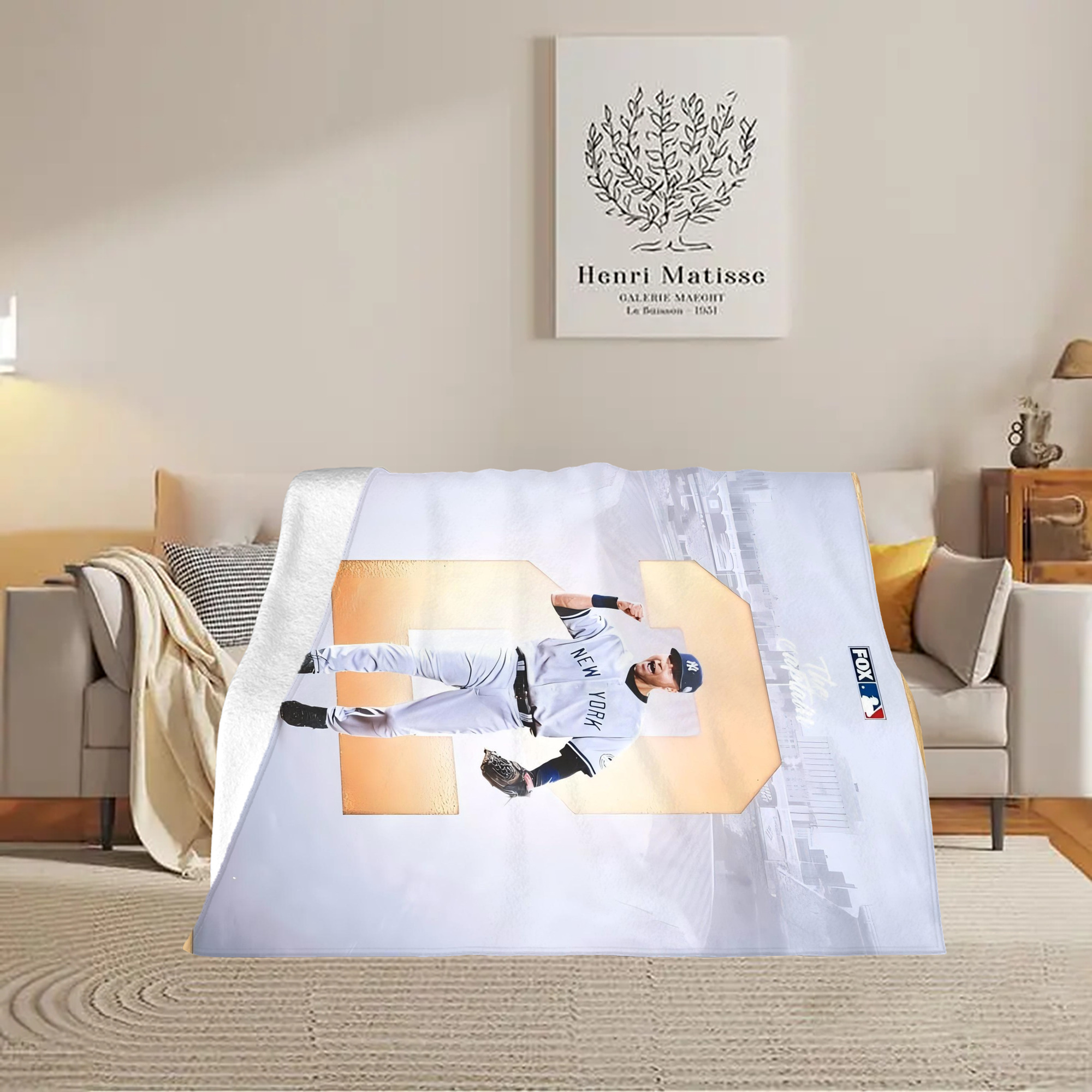 Derek Jeter 112 Soft Plush Fleece Blanket 30x40 Inch - 300GSM Flannel, Ultra Soft & Warm, Lightweight & Durable, Perfect For Kids, Adults, Couch, Bed, Camping, Travel, Gift For Family & Friends