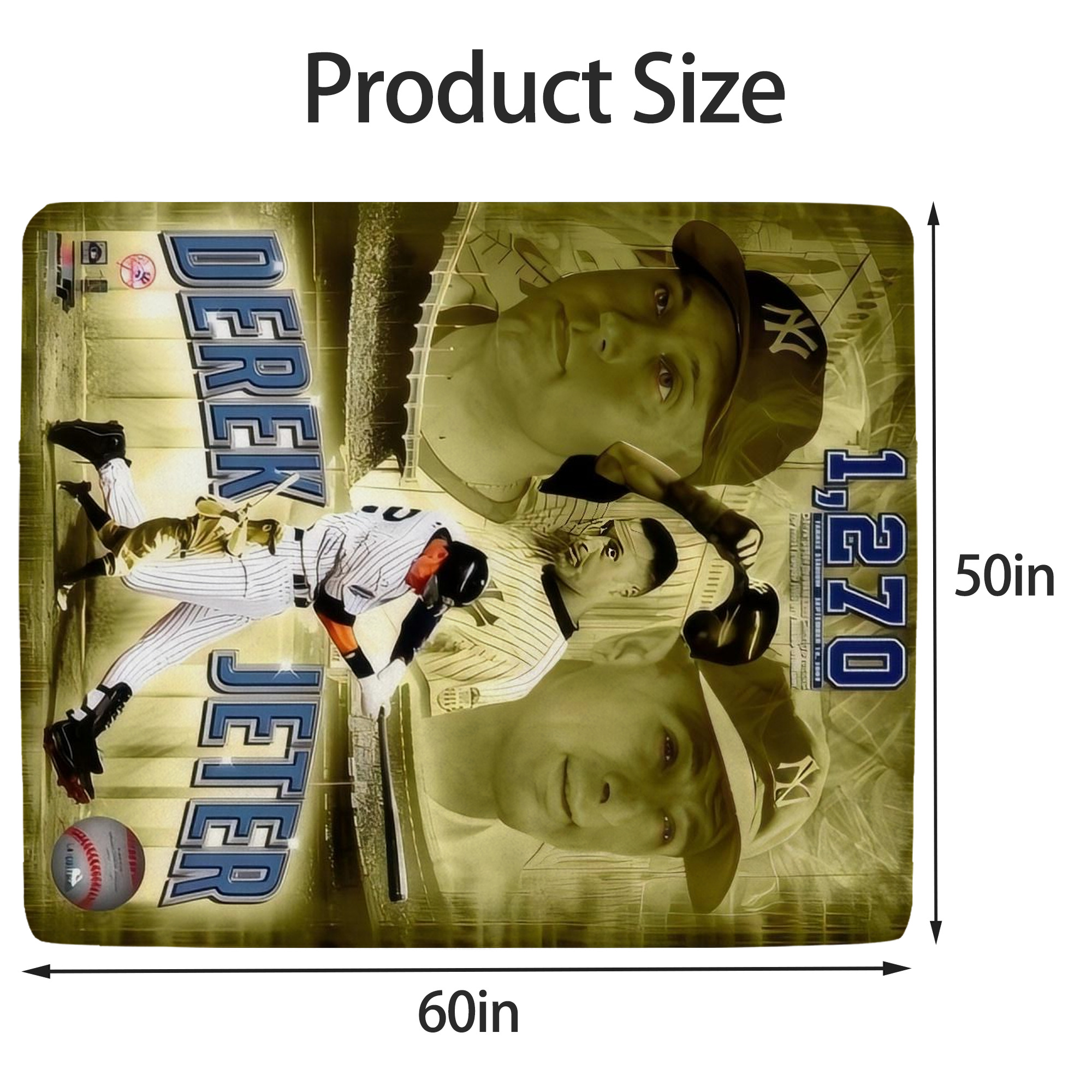 Derek Jeter 23 Soft Fleece Throw Blanket 50 X 60 Inch – Super Soft, Lightweight, And Durable – Perfect For Sofa, Bed, Camping, And More – Ideal Gift For Family And Friends