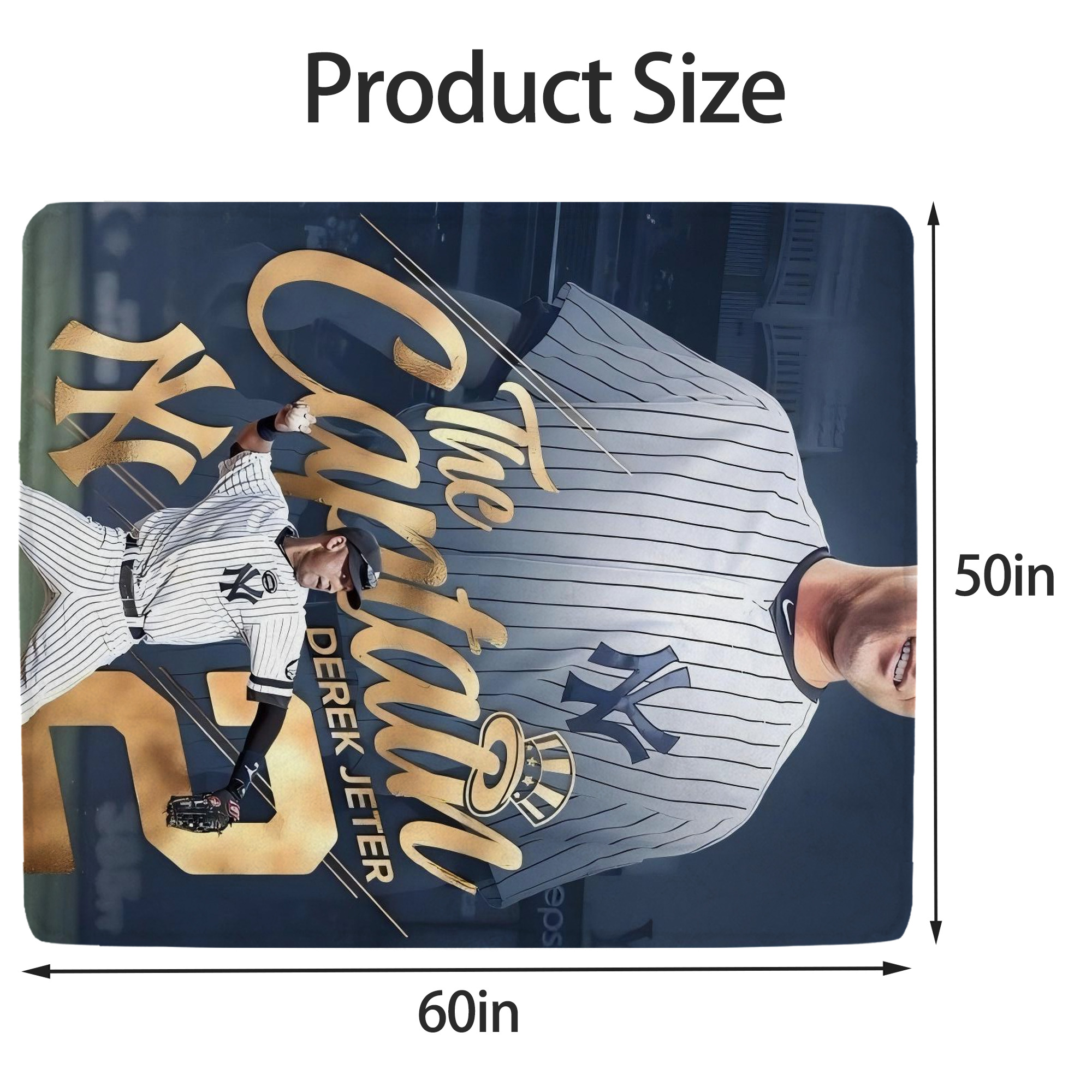 Derek Jeter 29 Soft Fleece Throw Blanket 50 X 60 Inch – Super Soft, Lightweight, And Durable – Perfect For Sofa, Bed, Camping, And More – Ideal Gift For Family And Friends