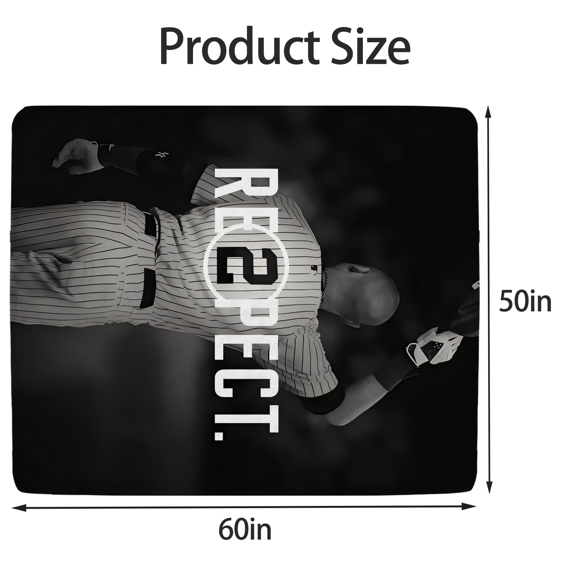 Derek Jeter 37 Soft Fleece Throw Blanket 50 X 60 Inch – Super Soft, Lightweight, And Durable – Perfect For Sofa, Bed, Camping, And More – Ideal Gift For Family And Friends