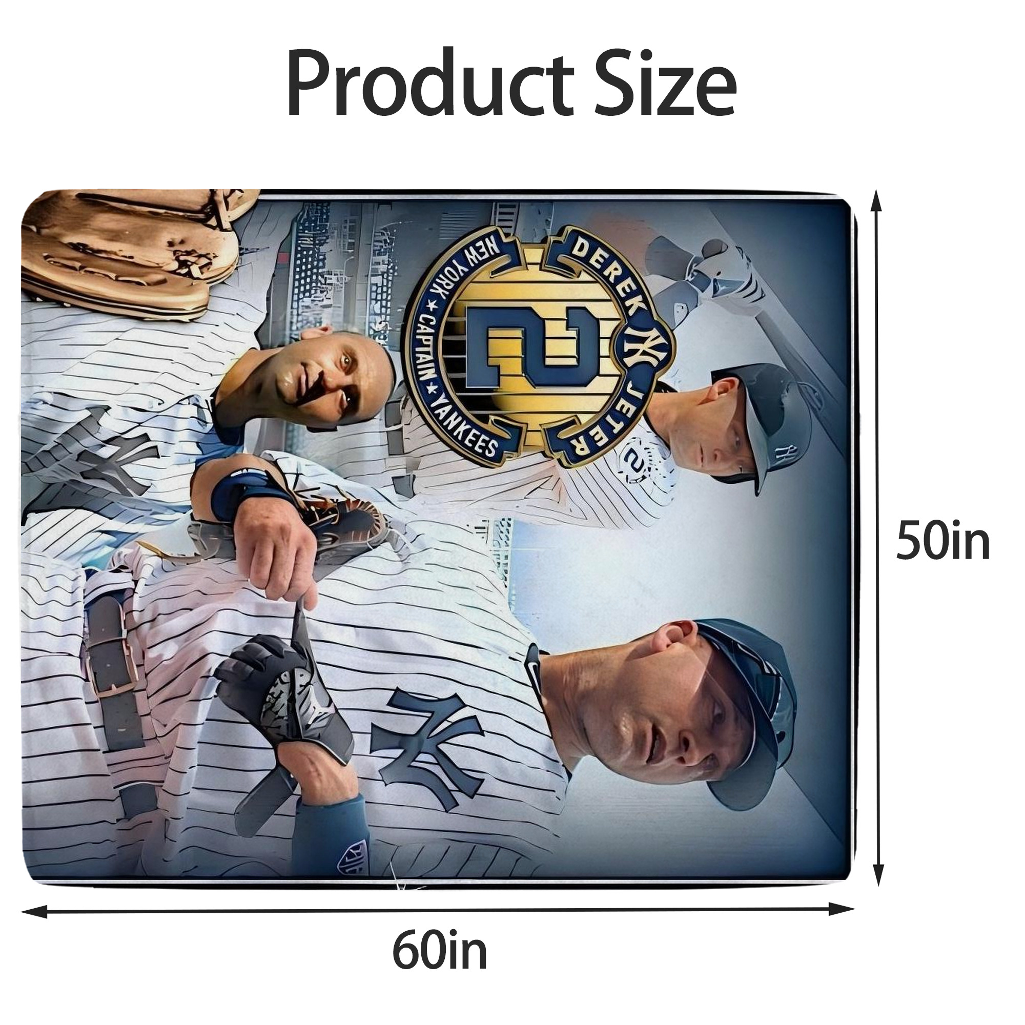 Derek Jeter 40 Soft Fleece Throw Blanket 50 X 60 Inch – Super Soft, Lightweight, And Durable – Perfect For Sofa, Bed, Camping, And More – Ideal Gift For Family And Friends