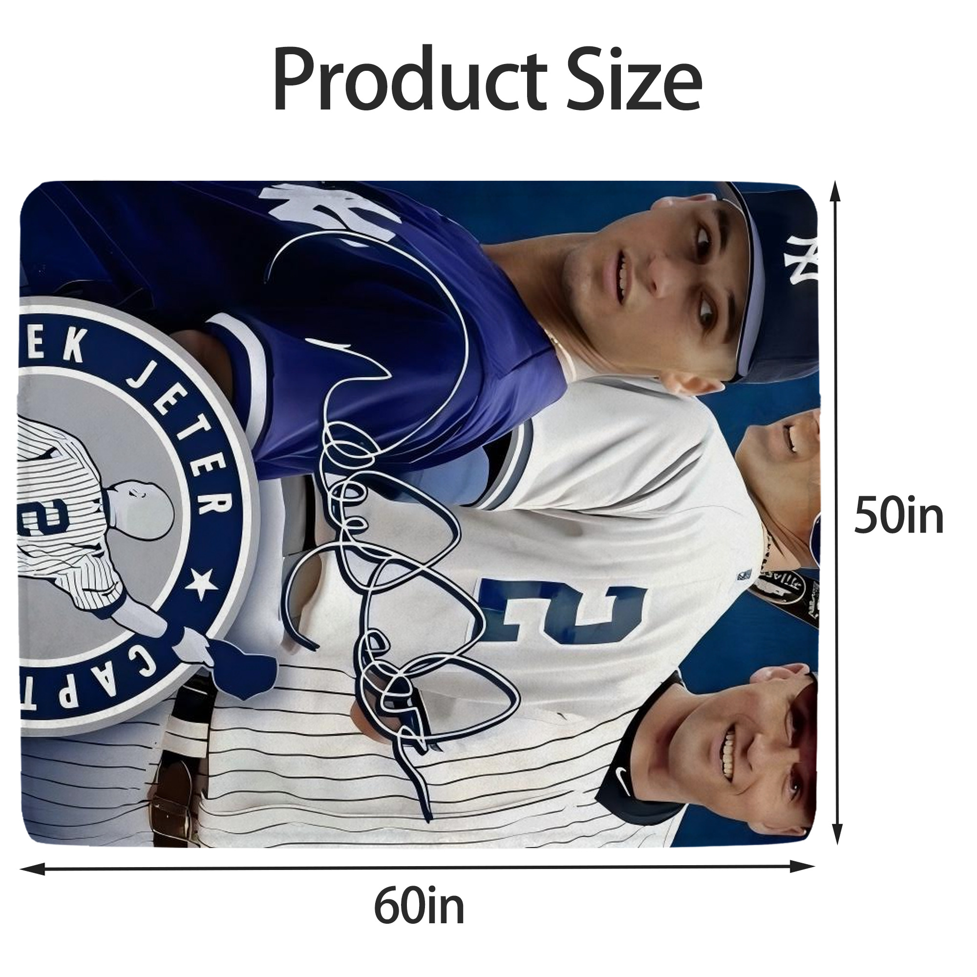 Derek Jeter 47 Soft Fleece Throw Blanket 50 X 60 Inch – Super Soft, Lightweight, And Durable – Perfect For Sofa, Bed, Camping, And More – Ideal Gift For Family And Friends