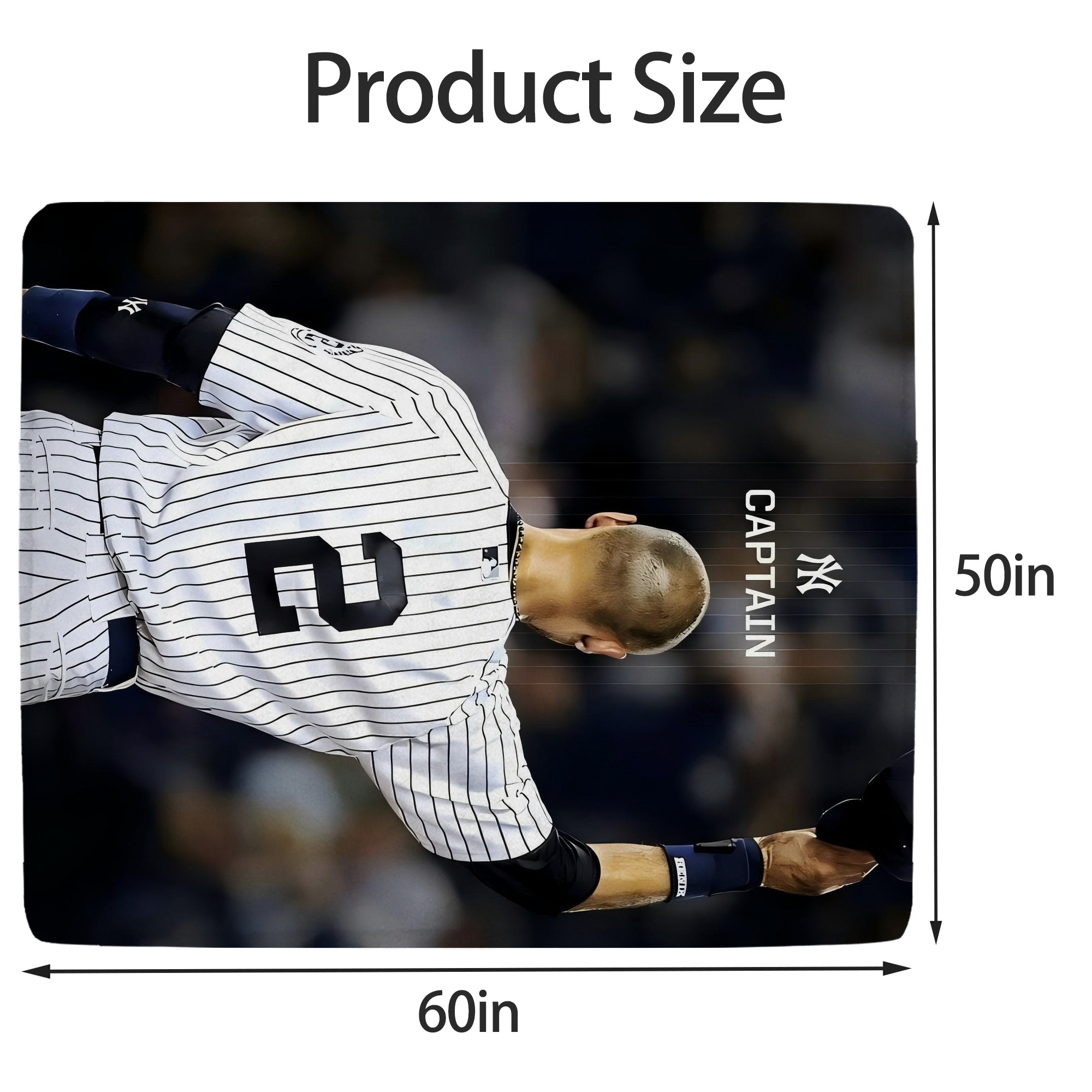 Derek Jeter 56 Soft Fleece Throw Blanket 50 X 60 Inch – Super Soft, Lightweight, And Durable – Perfect For Sofa, Bed, Camping, And More – Ideal Gift For Family And Friends