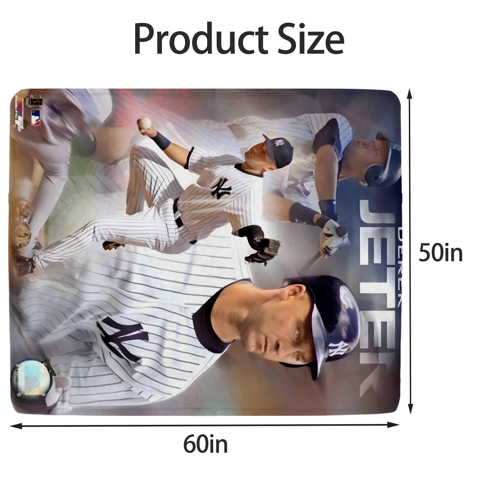 Derek Jeter 60 Soft Fleece Throw Blanket 50 X 60 Inch – Super Soft, Lightweight, And Durable – Perfect For Sofa, Bed, Camping, And More – Ideal Gift For Family And Friends