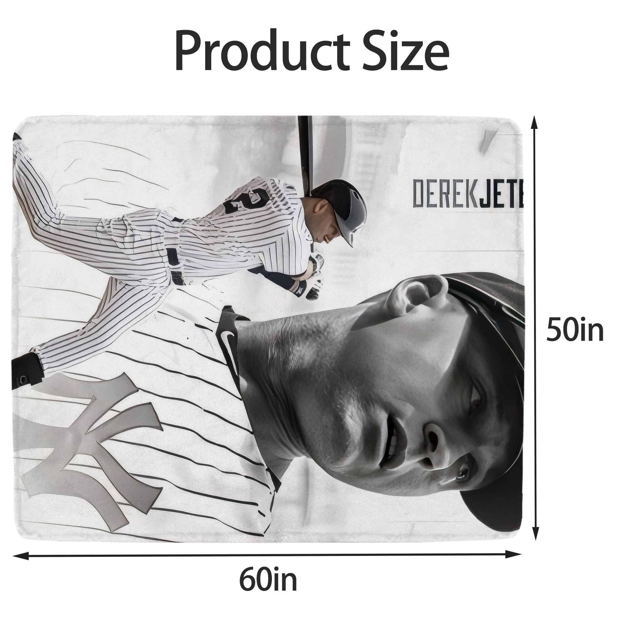 Derek Jeter 61 Soft Fleece Throw Blanket 50 X 60 Inch – Super Soft, Lightweight, And Durable – Perfect For Sofa, Bed, Camping, And More – Ideal Gift For Family And Friends