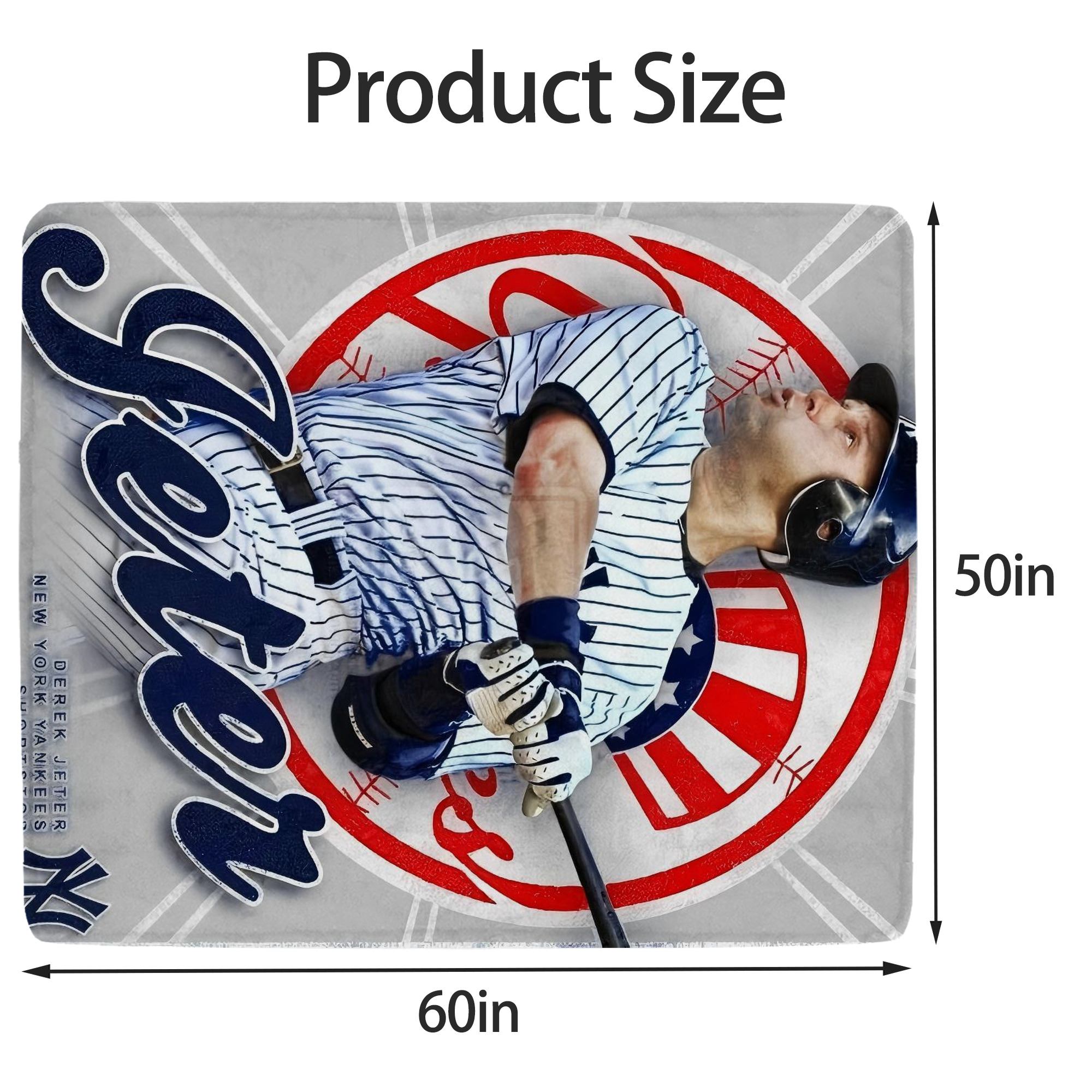 Derek Jeter 62 Soft Fleece Throw Blanket 50 X 60 Inch – Super Soft, Lightweight, And Durable – Perfect For Sofa, Bed, Camping, And More – Ideal Gift For Family And Friends