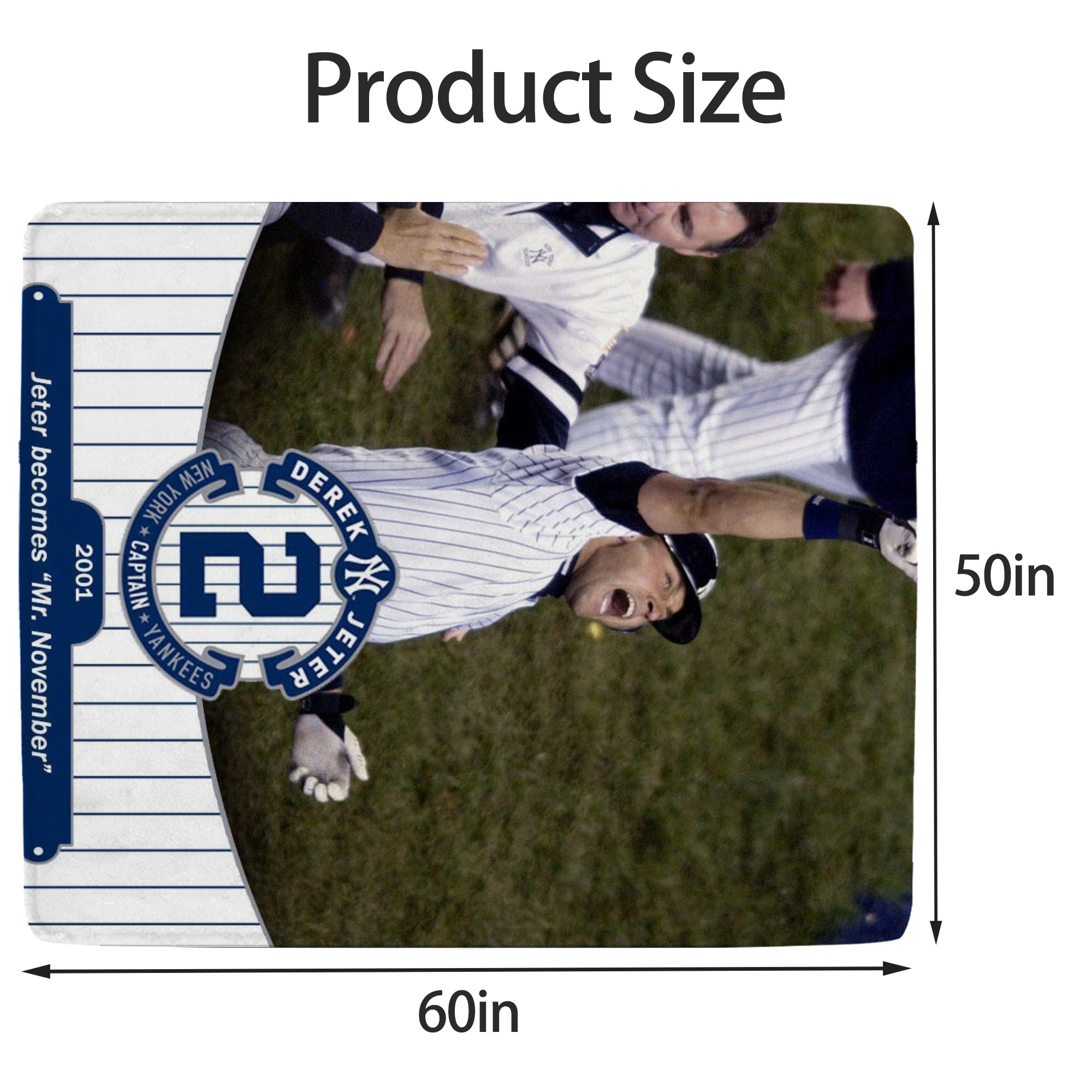 Derek Jeter 87 Soft Fleece Throw Blanket 50 X 60 Inch – Super Soft, Lightweight, And Durable – Perfect For Sofa, Bed, Camping, And More – Ideal Gift For Family And Friends