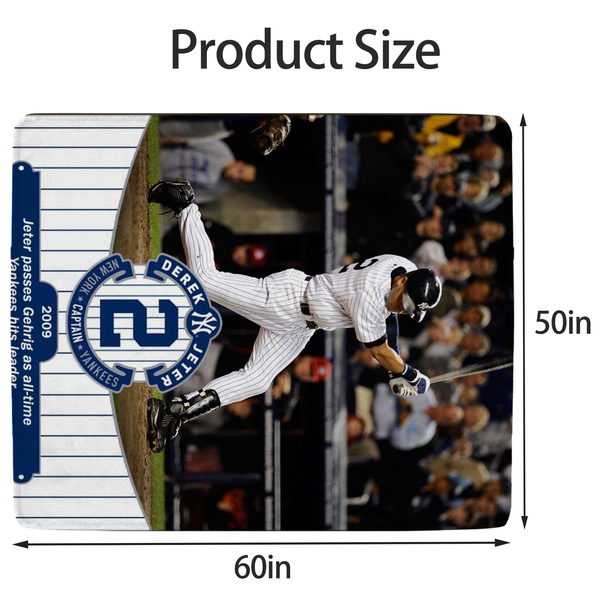 Derek Jeter 88 Soft Fleece Throw Blanket 50 X 60 Inch – Super Soft, Lightweight, And Durable – Perfect For Sofa, Bed, Camping, And More – Ideal Gift For Family And Friends