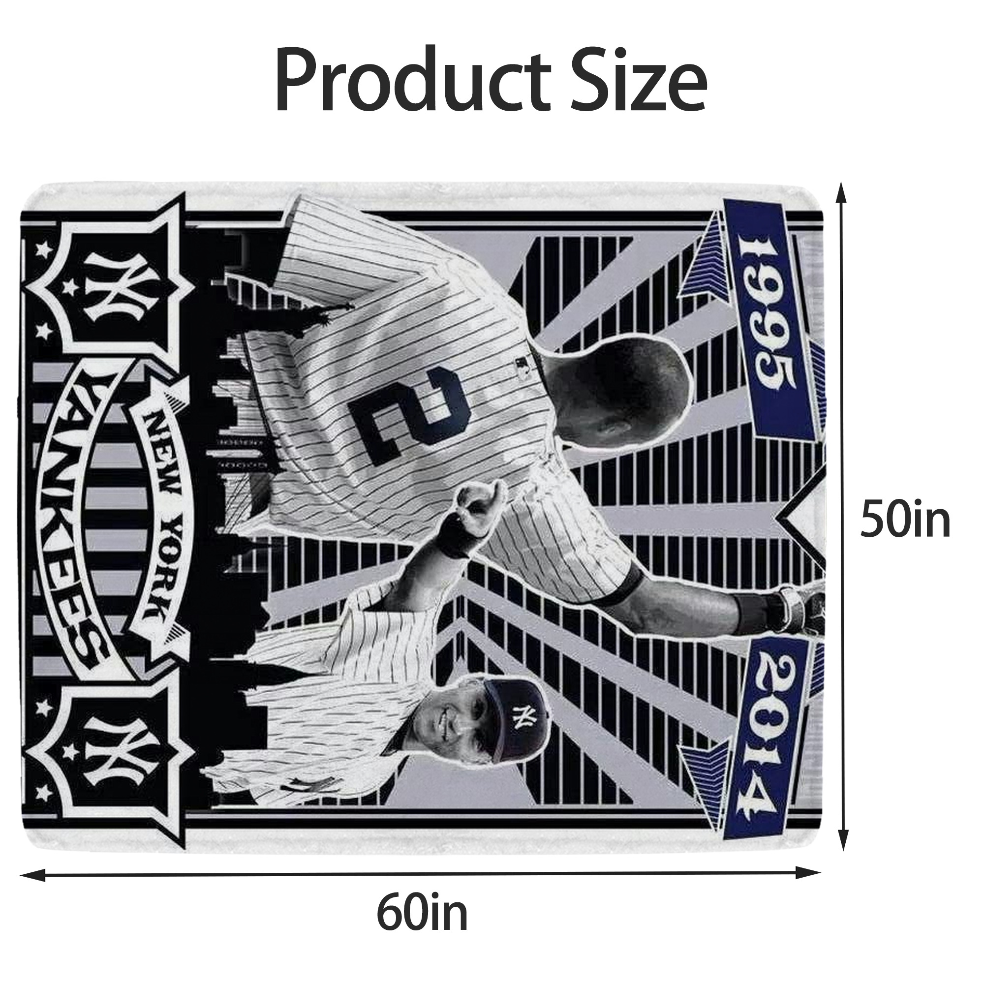 Derek Jeter 89 Soft Fleece Throw Blanket 50 X 60 Inch – Super Soft, Lightweight, And Durable – Perfect For Sofa, Bed, Camping, And More – Ideal Gift For Family And Friends