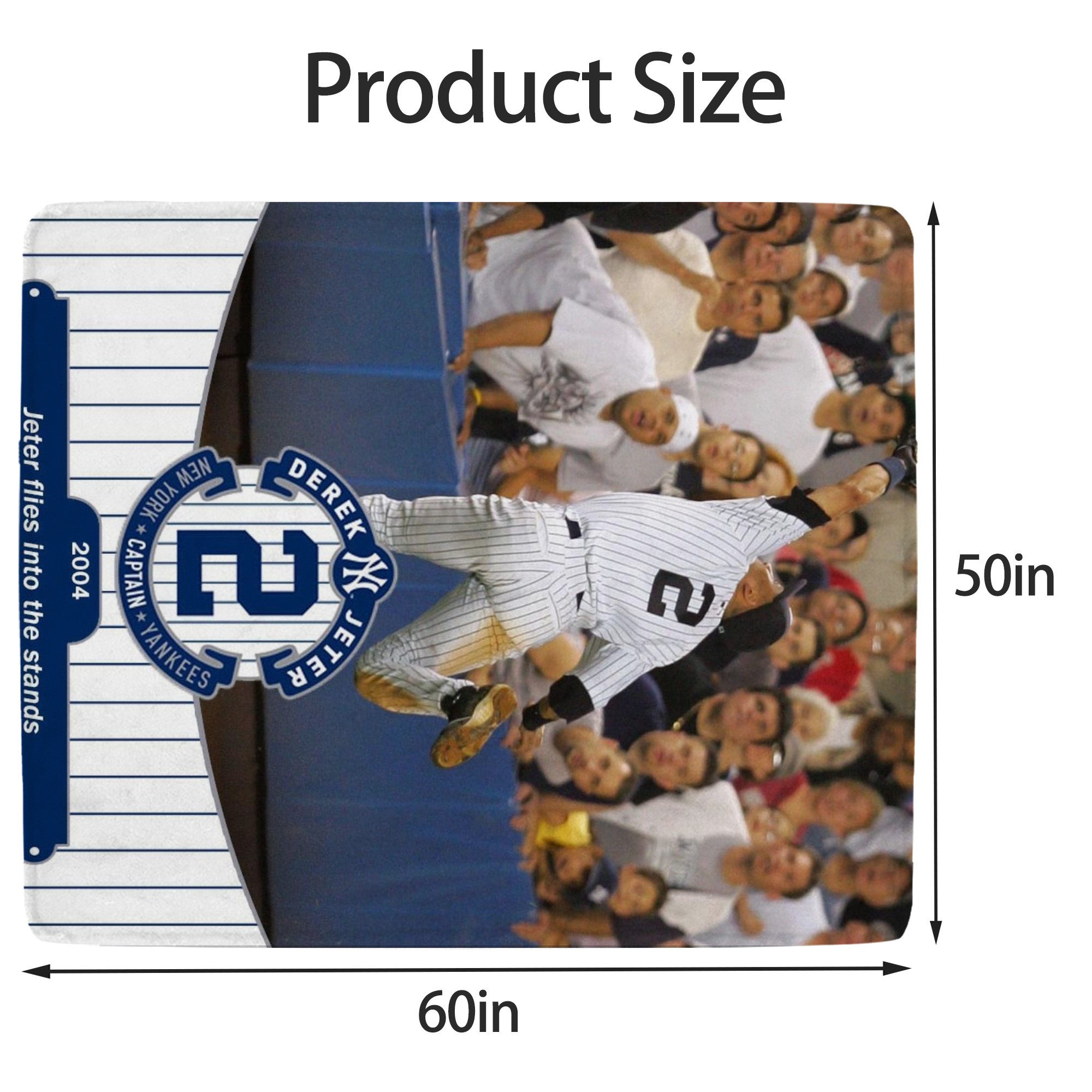 Derek Jeter 94 Soft Fleece Throw Blanket 50 X 60 Inch – Super Soft, Lightweight, And Durable – Perfect For Sofa, Bed, Camping, And More – Ideal Gift For Family And Friends