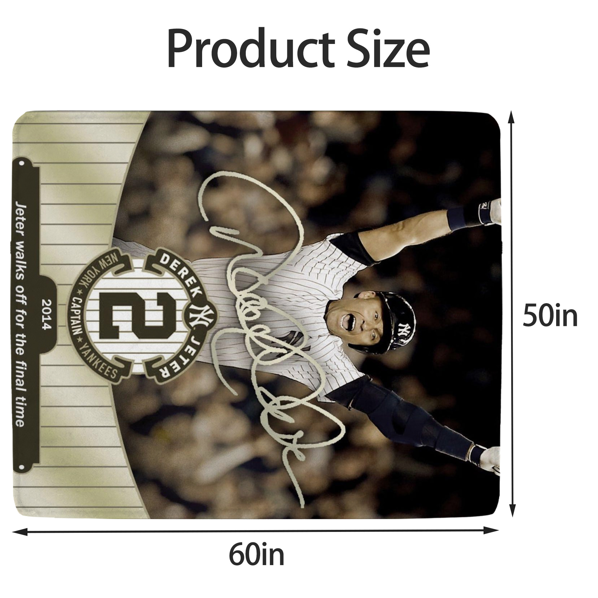 Derek Jeter 95 Soft Fleece Throw Blanket 50 X 60 Inch – Super Soft, Lightweight, And Durable – Perfect For Sofa, Bed, Camping, And More – Ideal Gift For Family And Friends