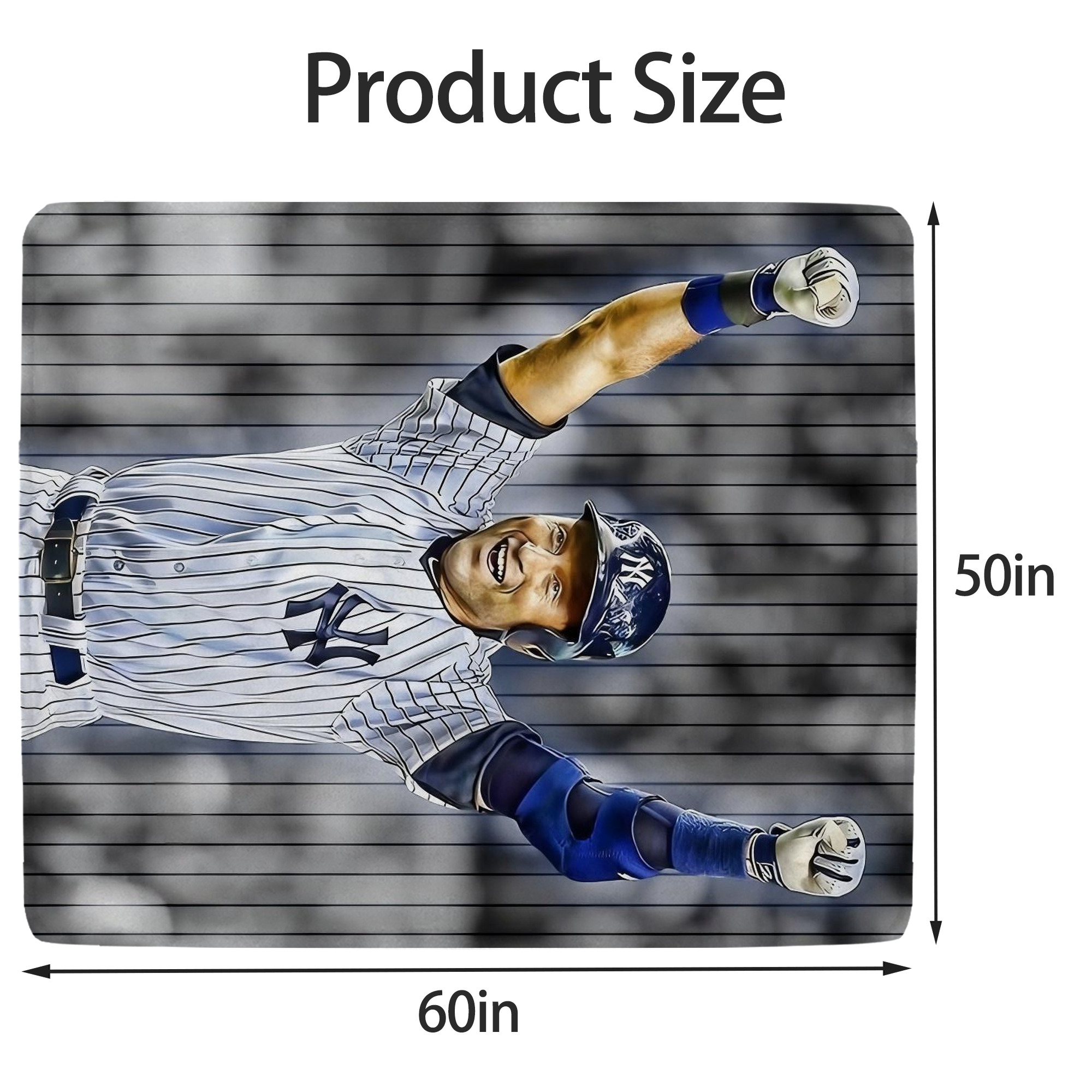 Derek Jeter 96 Soft Fleece Throw Blanket 50 X 60 Inch – Super Soft, Lightweight, And Durable – Perfect For Sofa, Bed, Camping, And More – Ideal Gift For Family And Friends