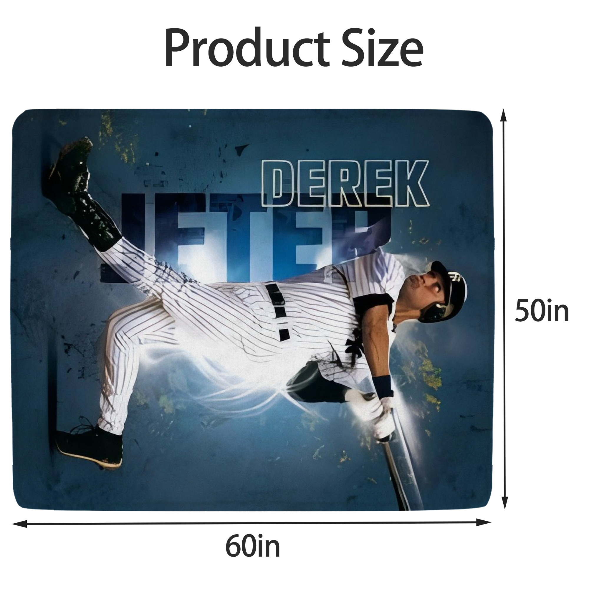 Derek Jeter 99 Soft Fleece Throw Blanket 50 X 60 Inch – Super Soft, Lightweight, And Durable – Perfect For Sofa, Bed, Camping, And More – Ideal Gift For Family And Friends