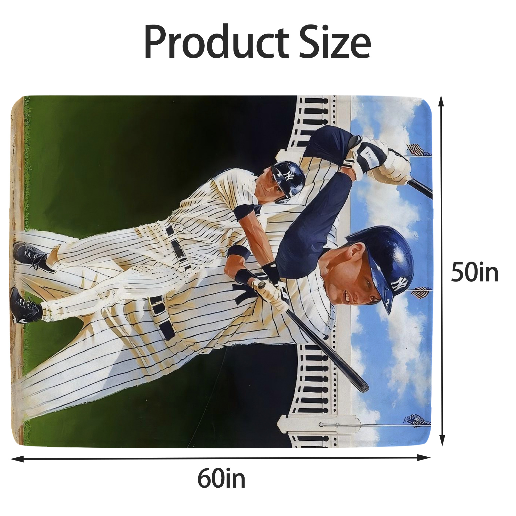 Derek Jeter 108 Soft Fleece Throw Blanket 50 X 60 Inch – Super Soft, Lightweight, And Durable – Perfect For Sofa, Bed, Camping, And More – Ideal Gift For Family And Friends