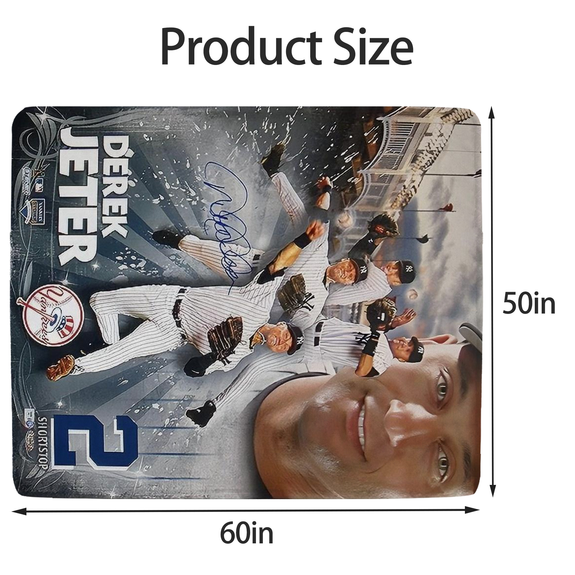 Derek Jeter 109 Soft Fleece Throw Blanket 50 X 60 Inch – Super Soft, Lightweight, And Durable – Perfect For Sofa, Bed, Camping, And More – Ideal Gift For Family And Friends