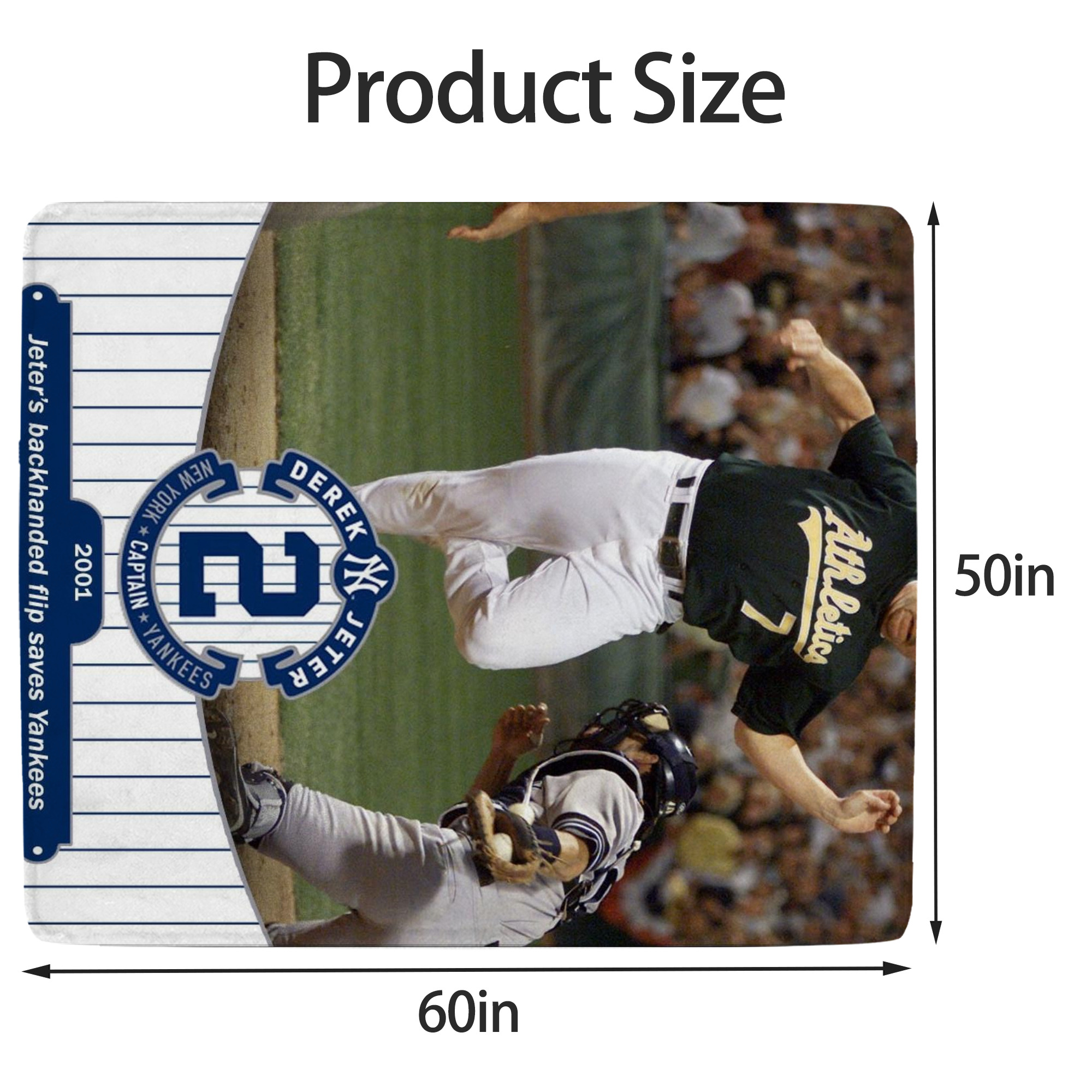 Derek Jeter 111 Soft Fleece Throw Blanket 50 X 60 Inch – Super Soft, Lightweight, And Durable – Perfect For Sofa, Bed, Camping, And More – Ideal Gift For Family And Friends