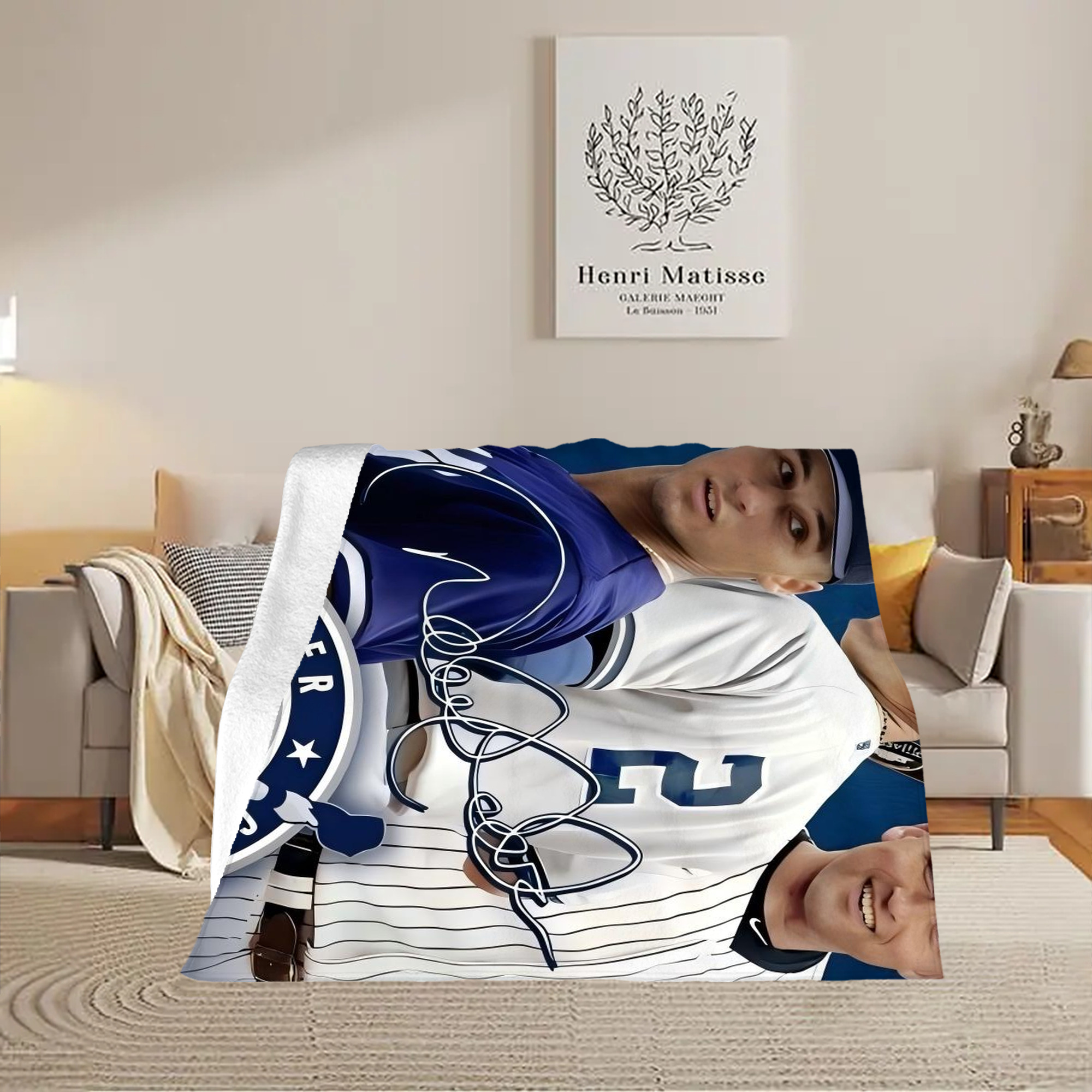 Derek Jeter 47 Soft Fleece Throw Blanket 50 X 60 Inch – Super Soft, Lightweight, And Durable – Perfect For Sofa, Bed, Camping, And More – Ideal Gift For Family And Friends