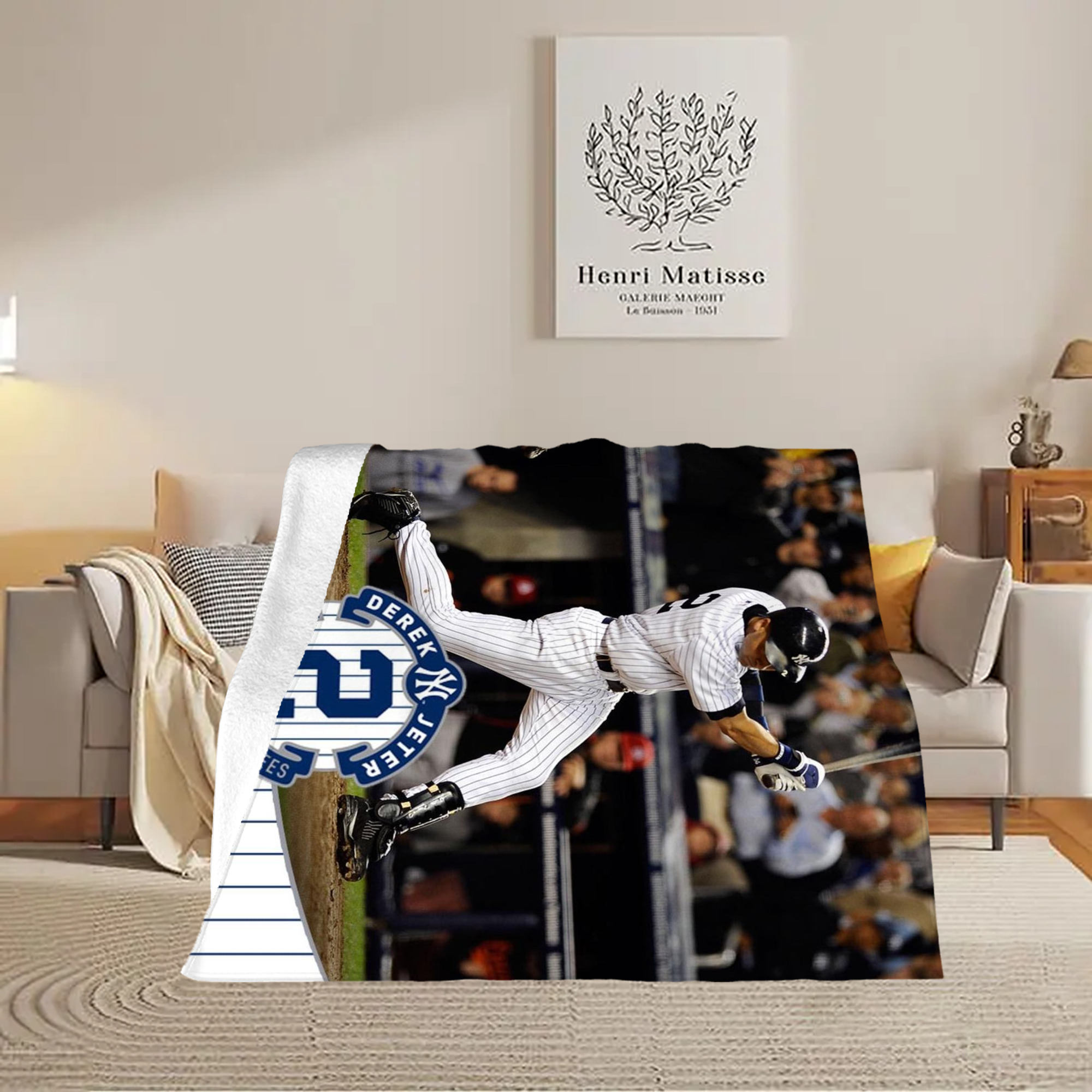 Derek Jeter 88 Soft Fleece Throw Blanket 50 X 60 Inch – Super Soft, Lightweight, And Durable – Perfect For Sofa, Bed, Camping, And More – Ideal Gift For Family And Friends