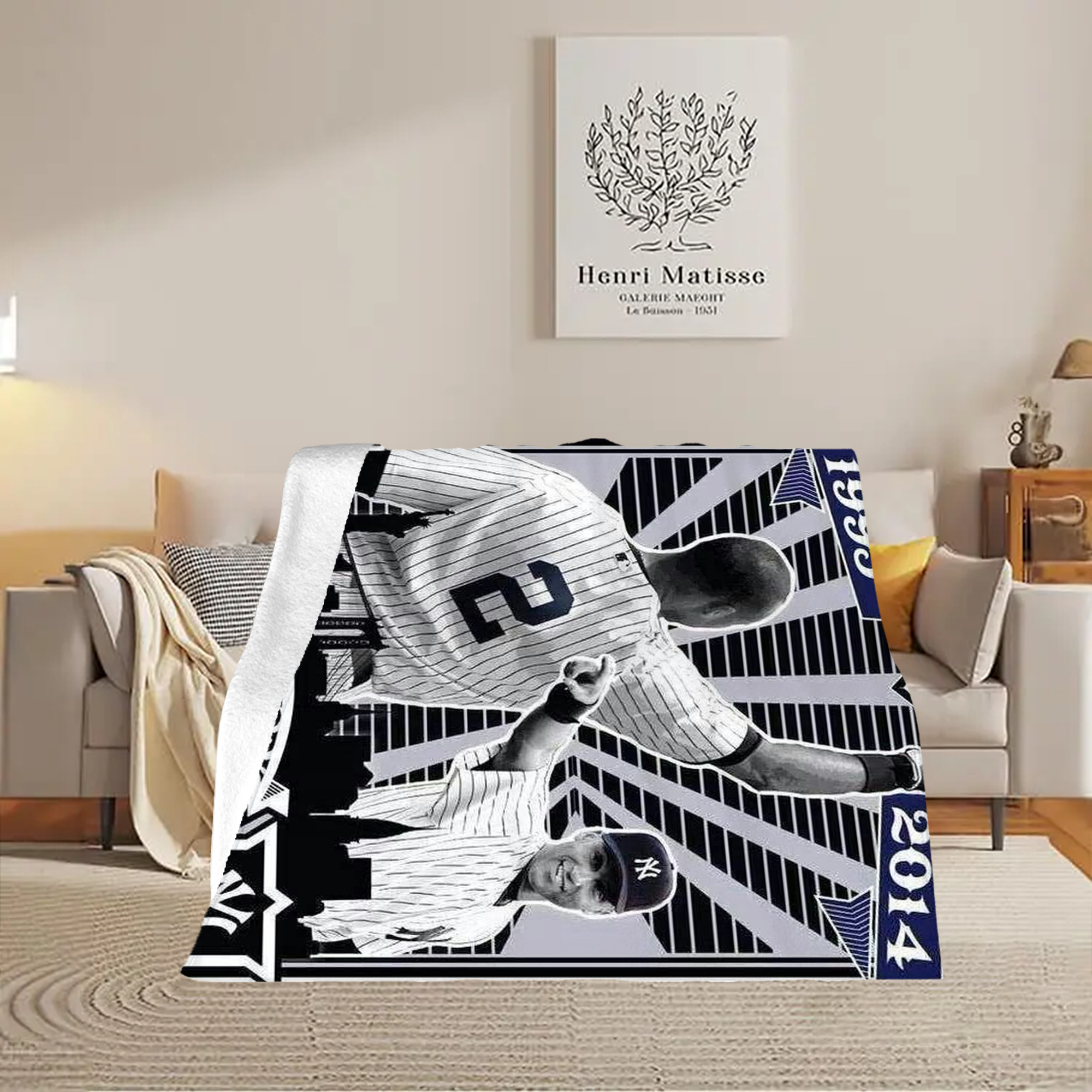 Derek Jeter 89 Soft Fleece Throw Blanket 50 X 60 Inch – Super Soft, Lightweight, And Durable – Perfect For Sofa, Bed, Camping, And More – Ideal Gift For Family And Friends