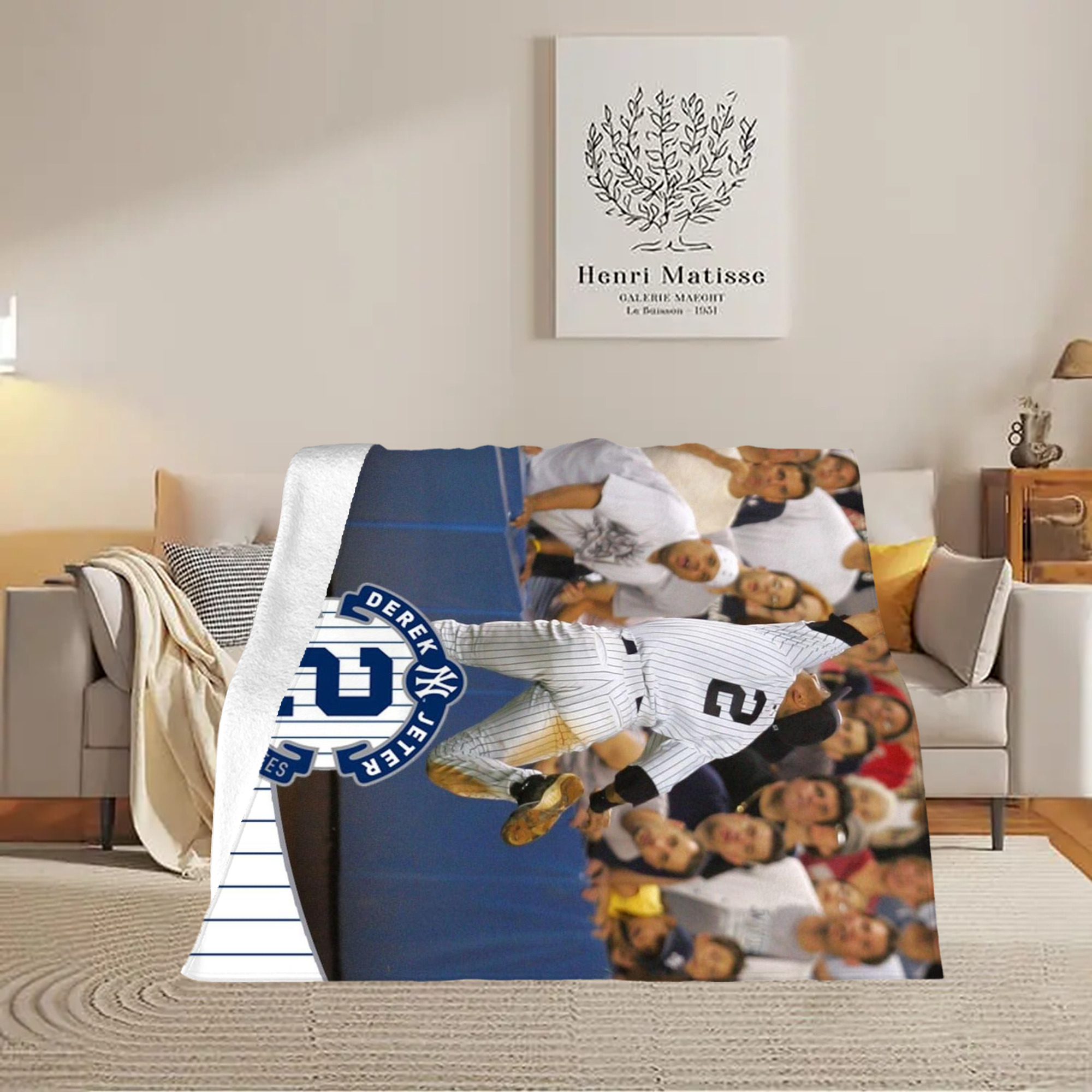 Derek Jeter 94 Soft Fleece Throw Blanket 50 X 60 Inch – Super Soft, Lightweight, And Durable – Perfect For Sofa, Bed, Camping, And More – Ideal Gift For Family And Friends