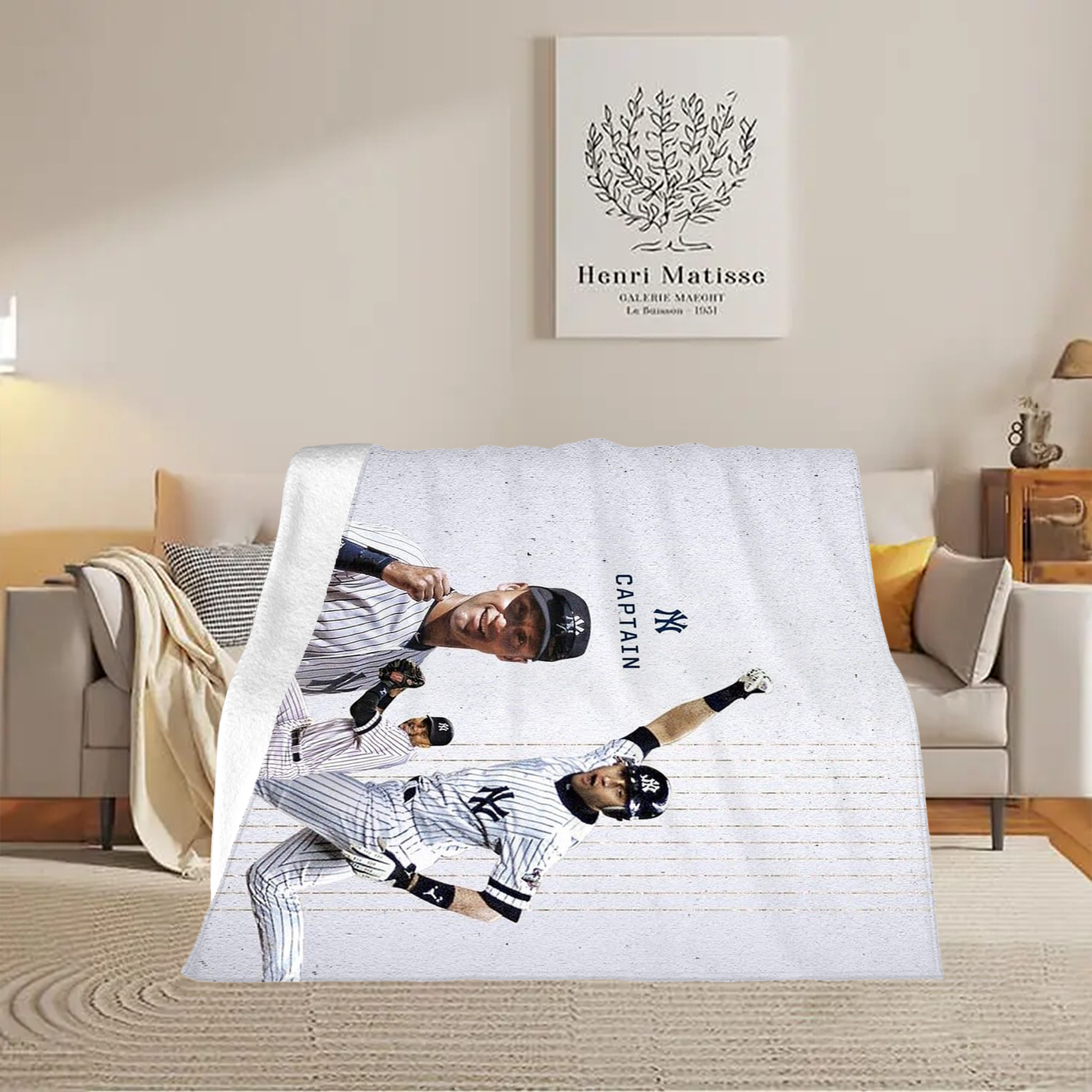 Derek Jeter 106 Soft Fleece Throw Blanket 50 X 60 Inch – Super Soft, Lightweight, And Durable – Perfect For Sofa, Bed, Camping, And More – Ideal Gift For Family And Friends