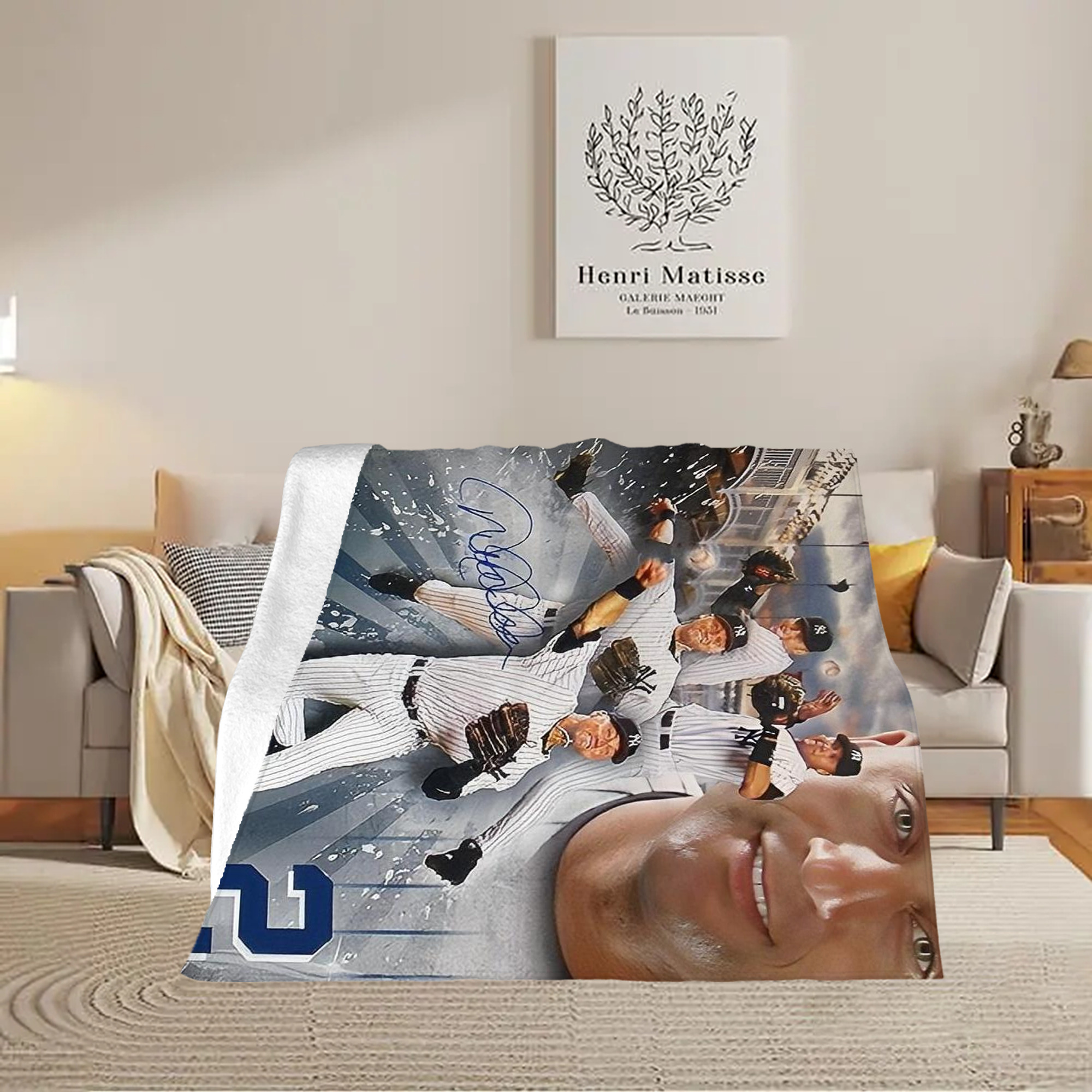 Derek Jeter 109 Soft Fleece Throw Blanket 50 X 60 Inch – Super Soft, Lightweight, And Durable – Perfect For Sofa, Bed, Camping, And More – Ideal Gift For Family And Friends