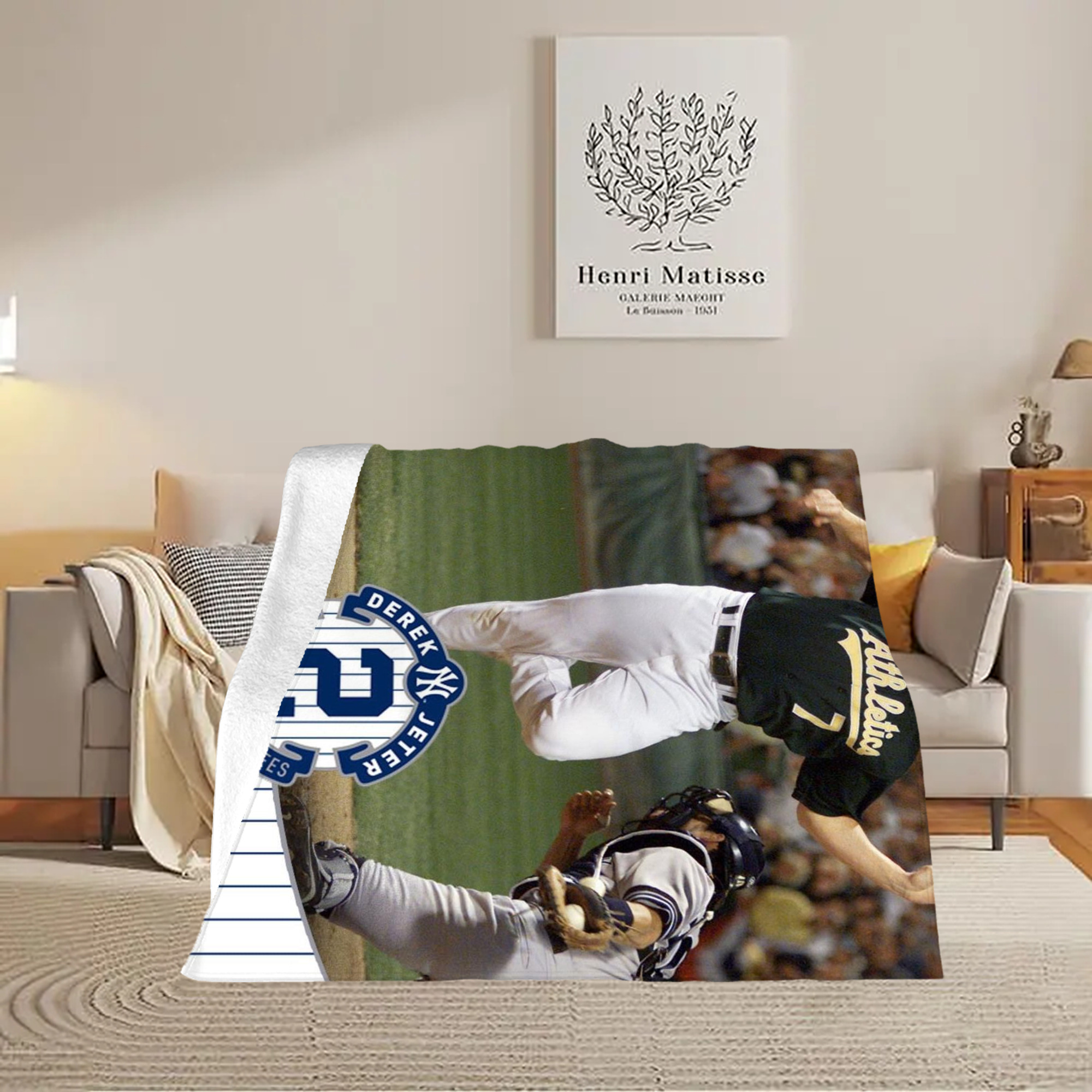 Derek Jeter 111 Soft Fleece Throw Blanket 50 X 60 Inch – Super Soft, Lightweight, And Durable – Perfect For Sofa, Bed, Camping, And More – Ideal Gift For Family And Friends