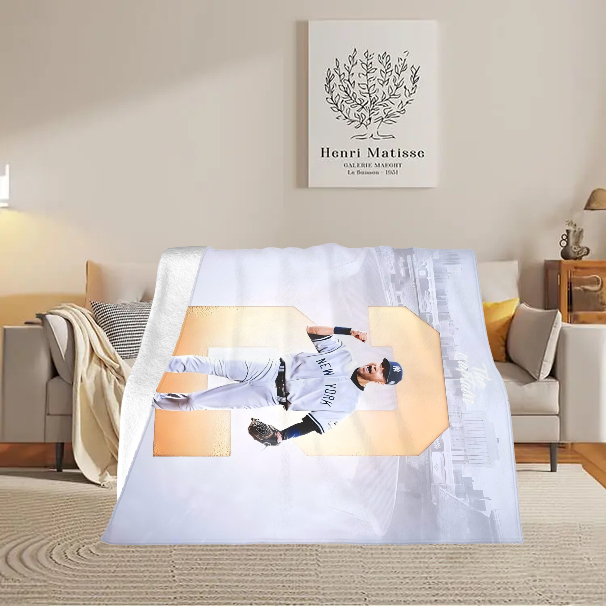 Derek Jeter 112 Soft Fleece Throw Blanket 50 X 60 Inch – Super Soft, Lightweight, And Durable – Perfect For Sofa, Bed, Camping, And More – Ideal Gift For Family And Friends