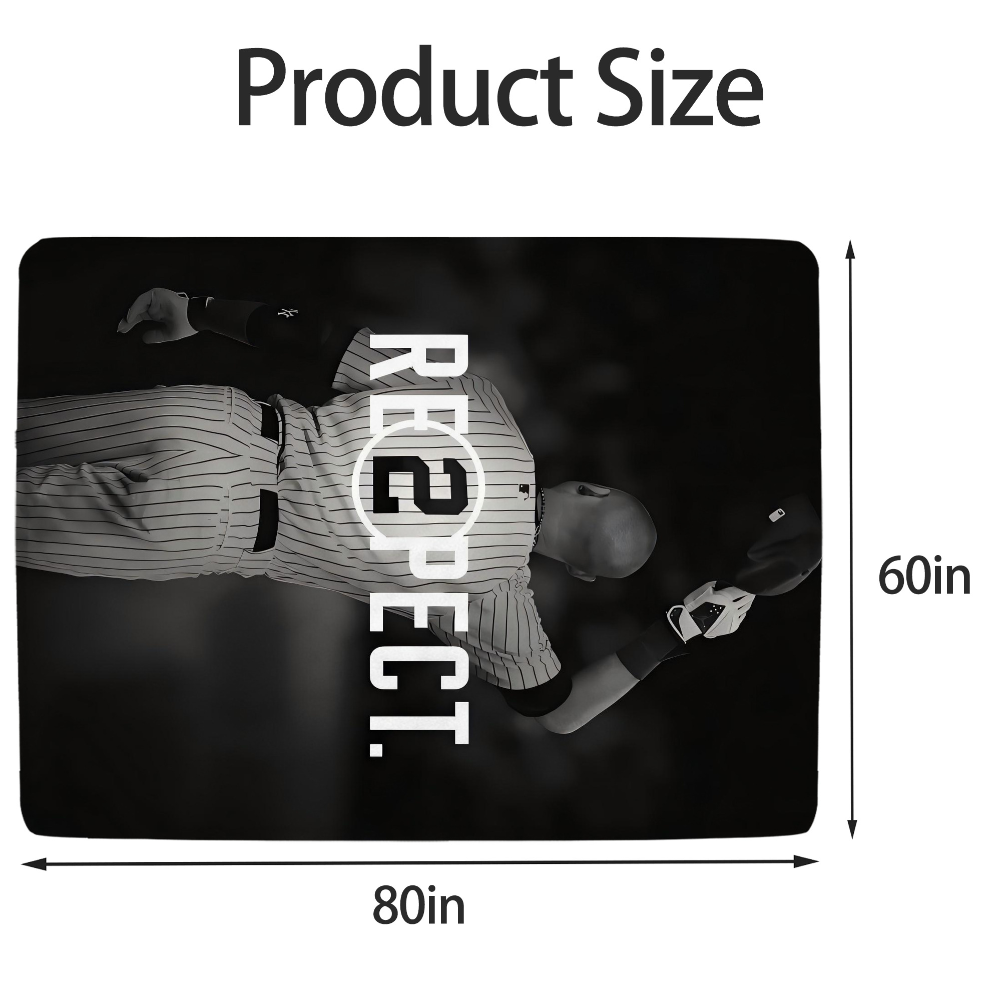 Derek Jeter 37 Soft Fleece Throw Blanket 60 X 80 Inch – Super Soft, Lightweight, And Durable – Perfect For Sofa, Bed, Camping, And More – Ideal Gift For Family And Friends