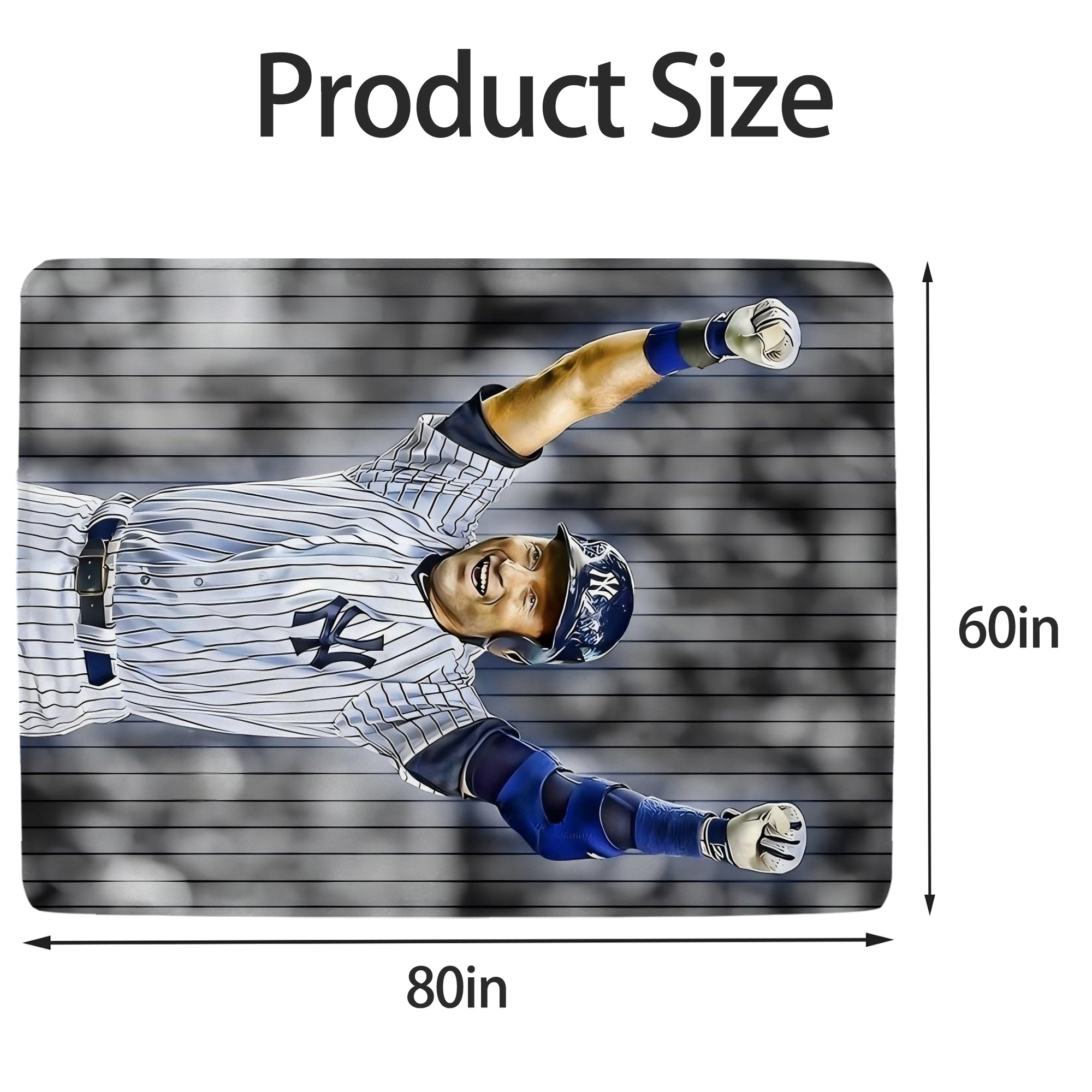 Derek Jeter 45 Soft Fleece Throw Blanket 60 X 80 Inch – Super Soft, Lightweight, And Durable – Perfect For Sofa, Bed, Camping, And More – Ideal Gift For Family And Friends