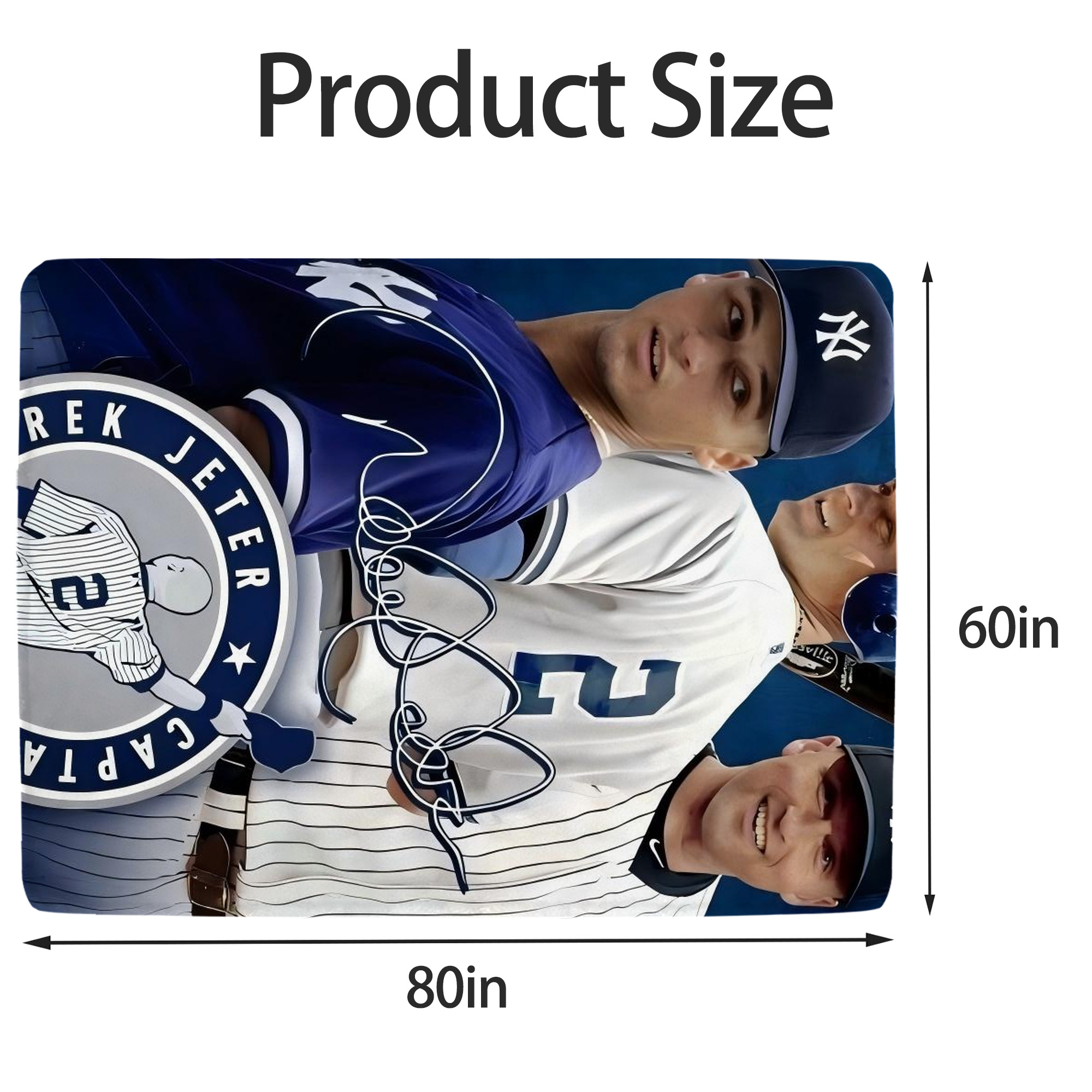 Derek Jeter 47 Soft Fleece Throw Blanket 60 X 80 Inch – Super Soft, Lightweight, And Durable – Perfect For Sofa, Bed, Camping, And More – Ideal Gift For Family And Friends