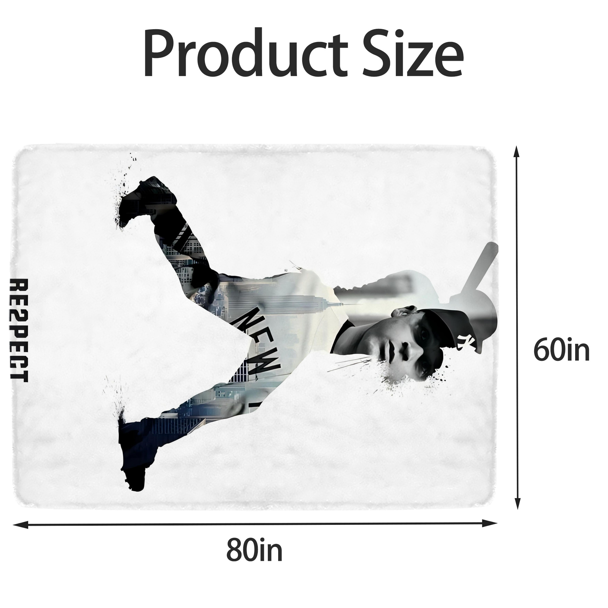 Derek Jeter 54 Soft Fleece Throw Blanket 60 X 80 Inch – Super Soft, Lightweight, And Durable – Perfect For Sofa, Bed, Camping, And More – Ideal Gift For Family And Friends