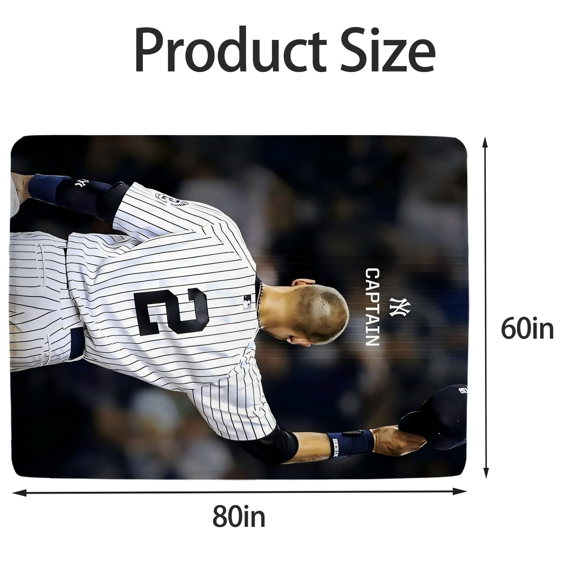 Derek Jeter 56 Soft Fleece Throw Blanket 60 X 80 Inch – Super Soft, Lightweight, And Durable – Perfect For Sofa, Bed, Camping, And More – Ideal Gift For Family And Friends