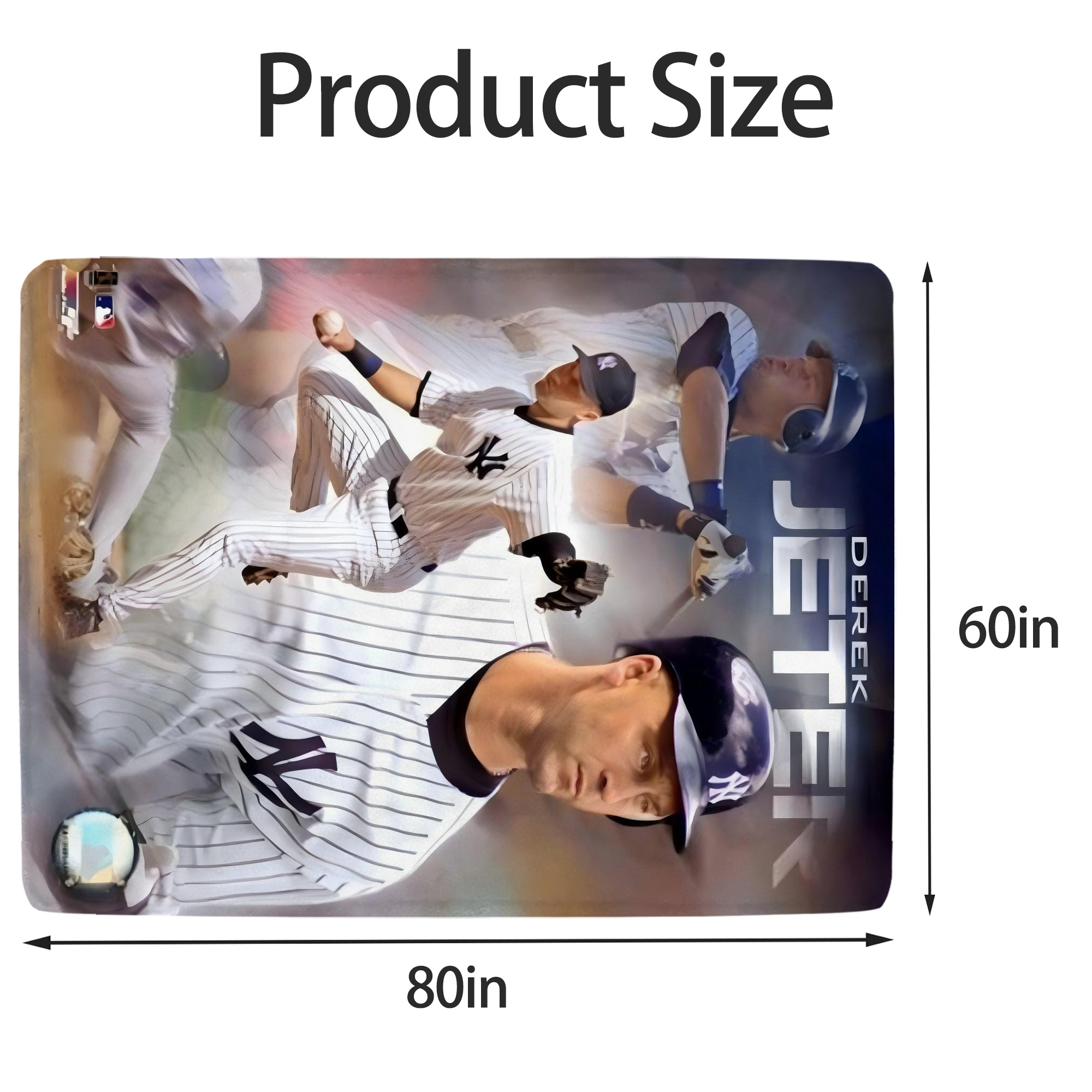 Derek Jeter 60 Soft Fleece Throw Blanket 60 X 80 Inch – Super Soft, Lightweight, And Durable – Perfect For Sofa, Bed, Camping, And More – Ideal Gift For Family And Friends