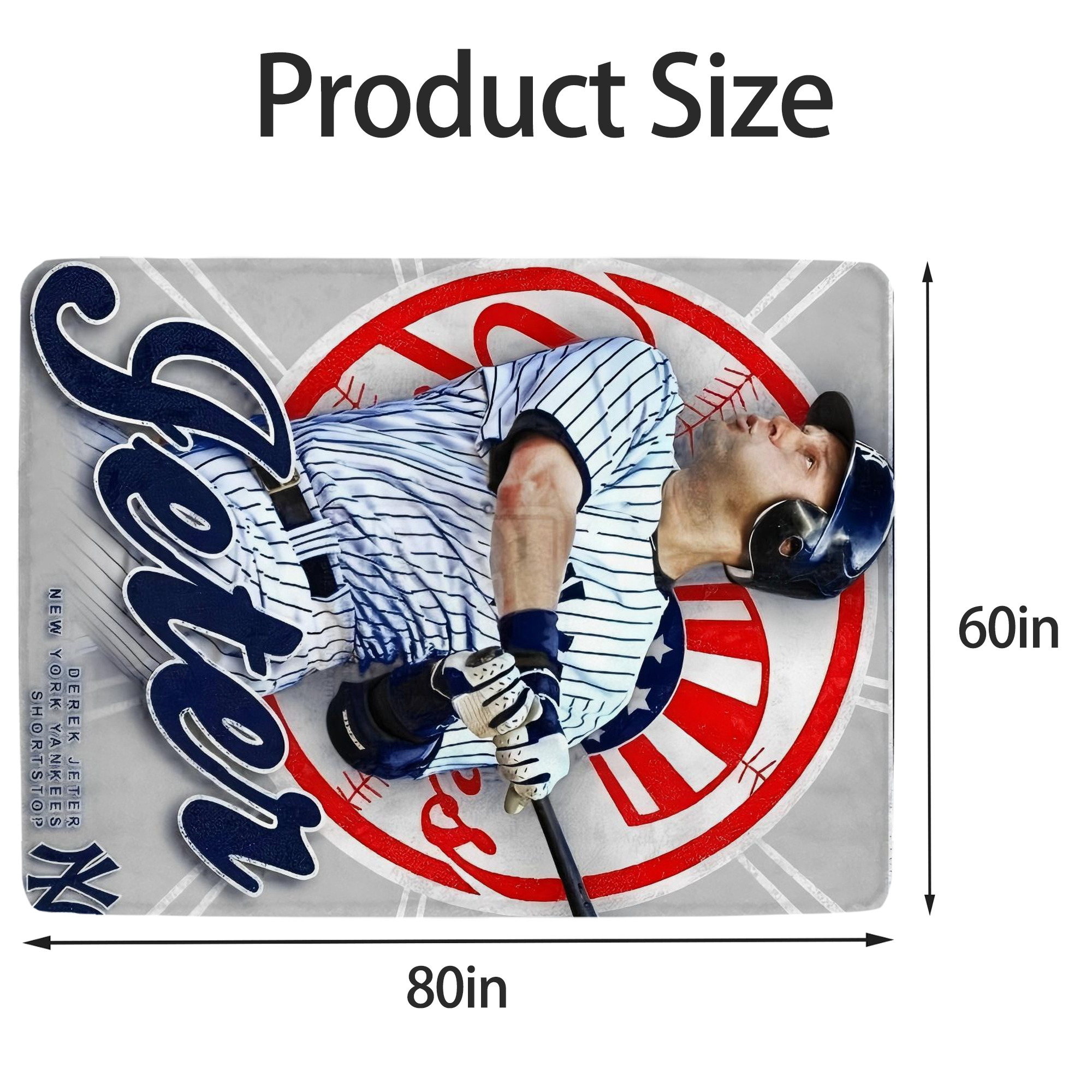 Derek Jeter 62 Soft Fleece Throw Blanket 60 X 80 Inch – Super Soft, Lightweight, And Durable – Perfect For Sofa, Bed, Camping, And More – Ideal Gift For Family And Friends