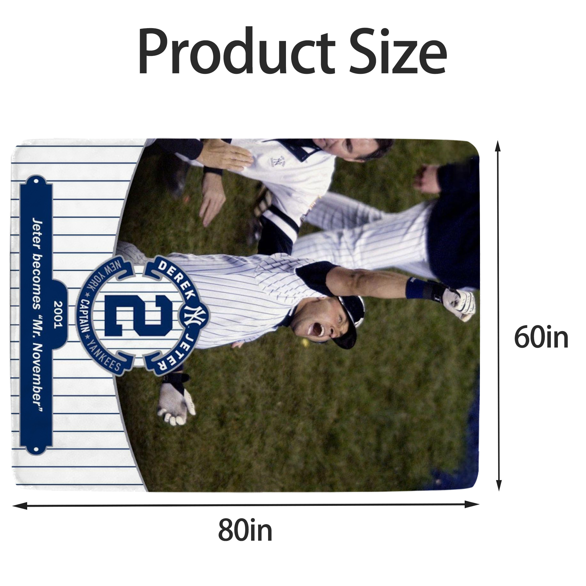 Derek Jeter 87 Soft Fleece Throw Blanket 60 X 80 Inch – Super Soft, Lightweight, And Durable – Perfect For Sofa, Bed, Camping, And More – Ideal Gift For Family And Friends